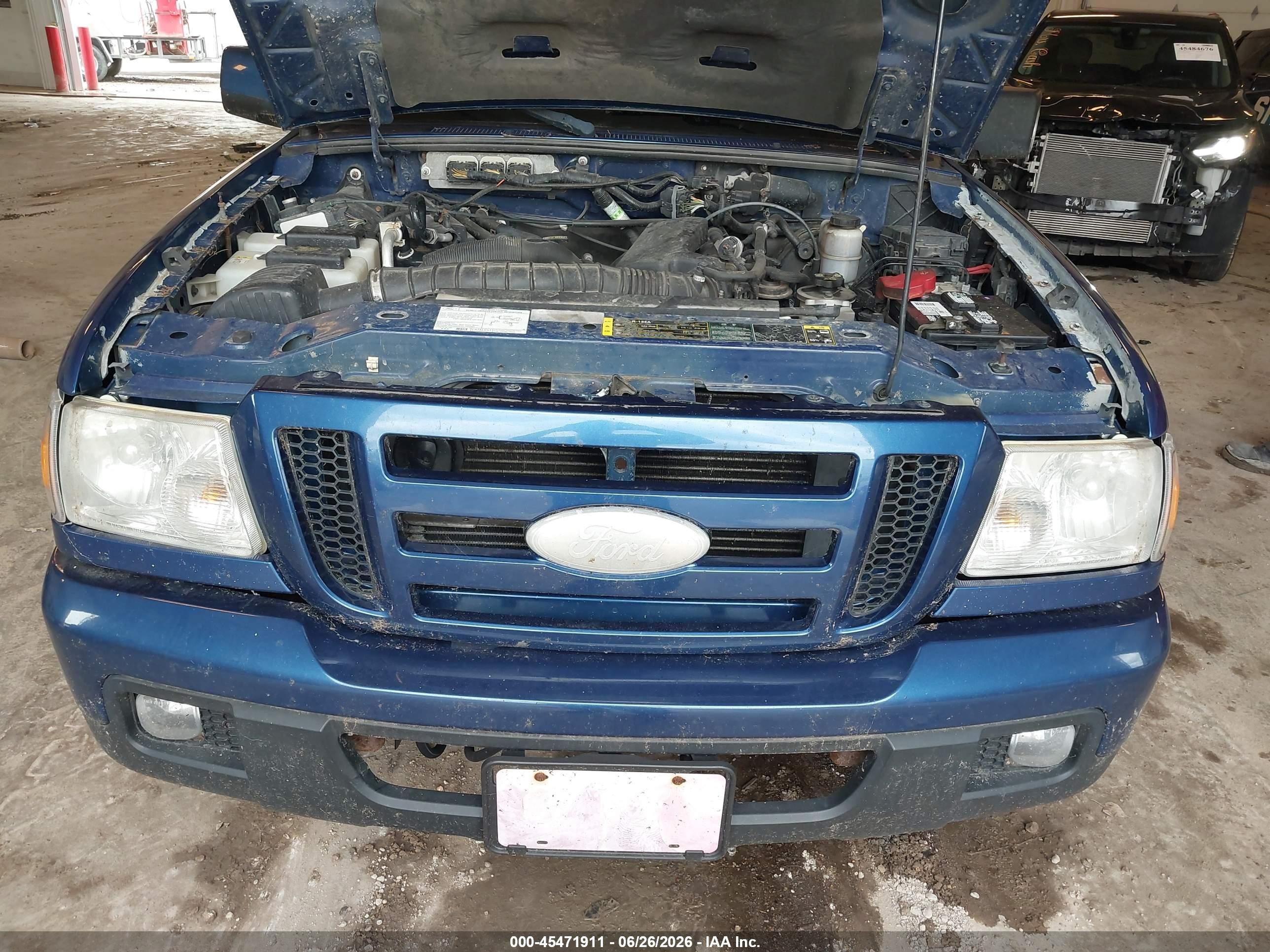 2007 Ford Ranger Sport/stx/xlt Blue vin: 1FTYR44U57PA74352