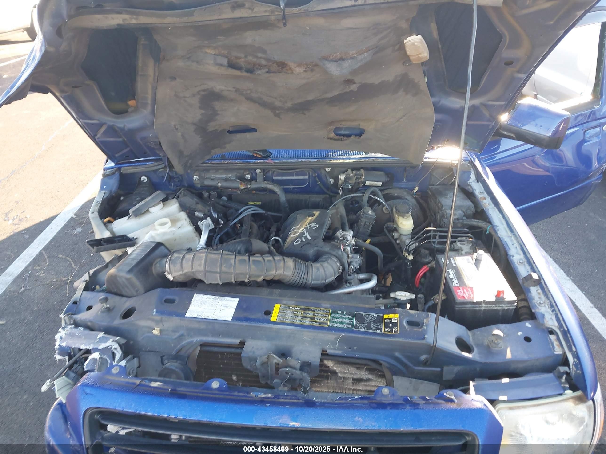 2006 Ford Ranger Sport/stx/xlt Blue vin: 1FTYR44U86PA75705