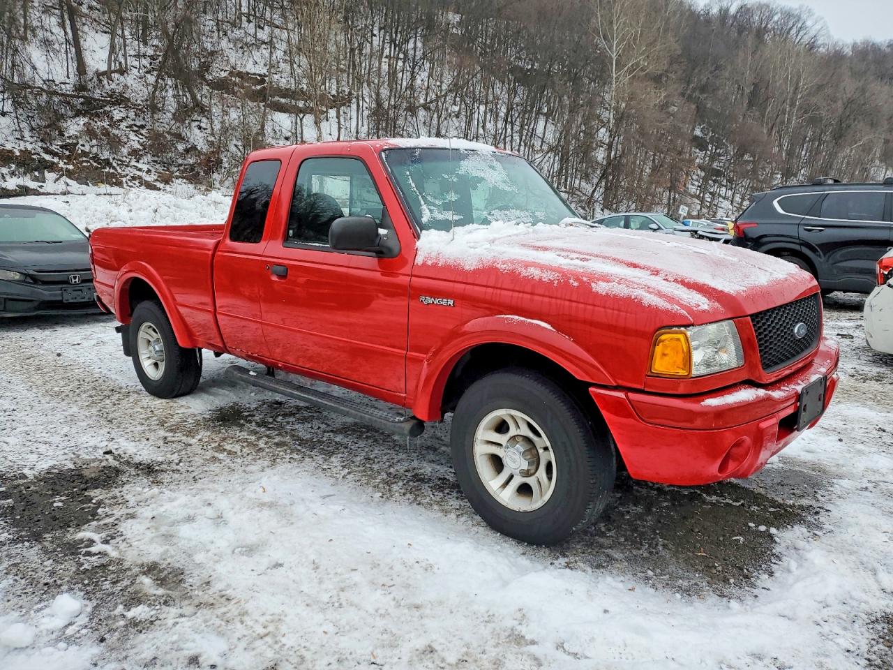 2003 Ford Ranger Super Cab Red vin: 1FTYR44U93PB72570