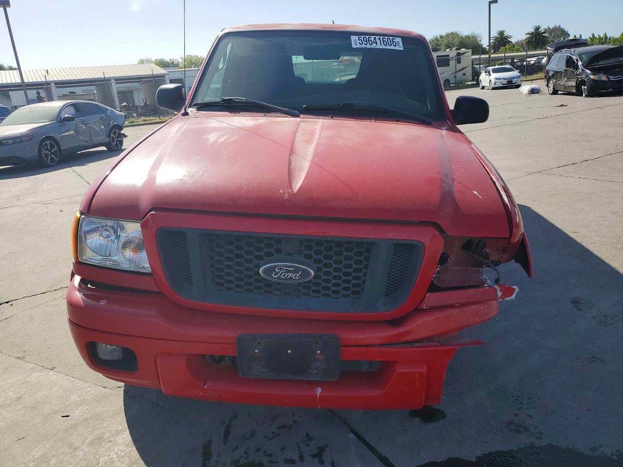 2005 Ford Ranger Super Cab Red vin: 1FTYR44U95PA46650