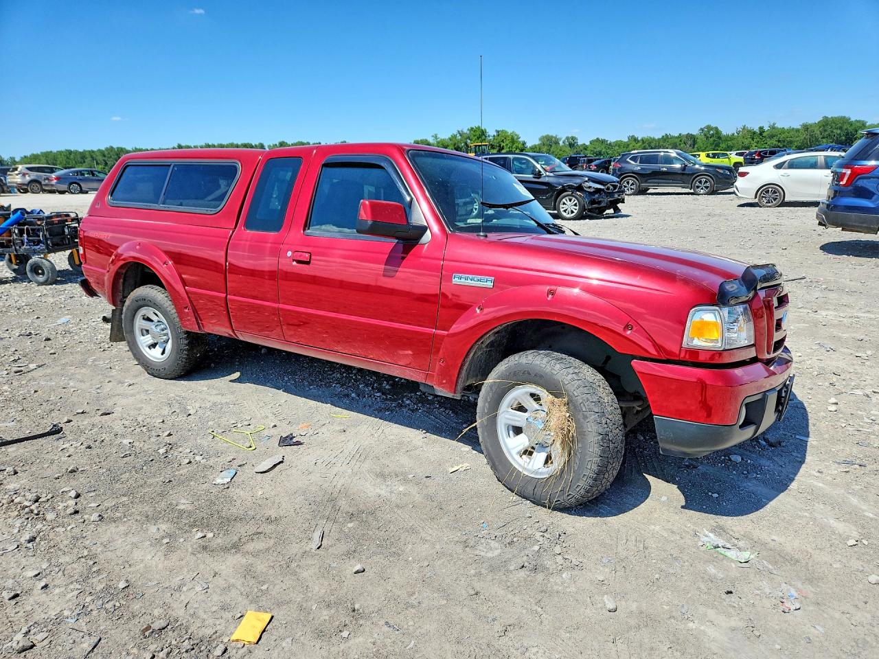 2007 Ford Ranger Super Cab Red vin: 1FTYR44U97PA57134