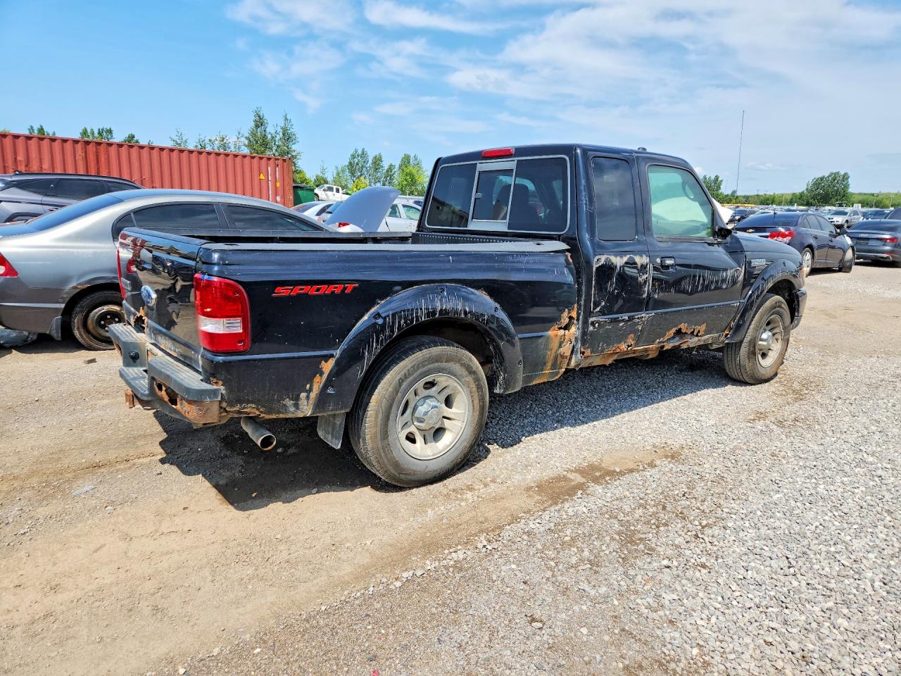 2008 Ford Ranger Super Cab Black vin: 1FTYR44U98PA22921
