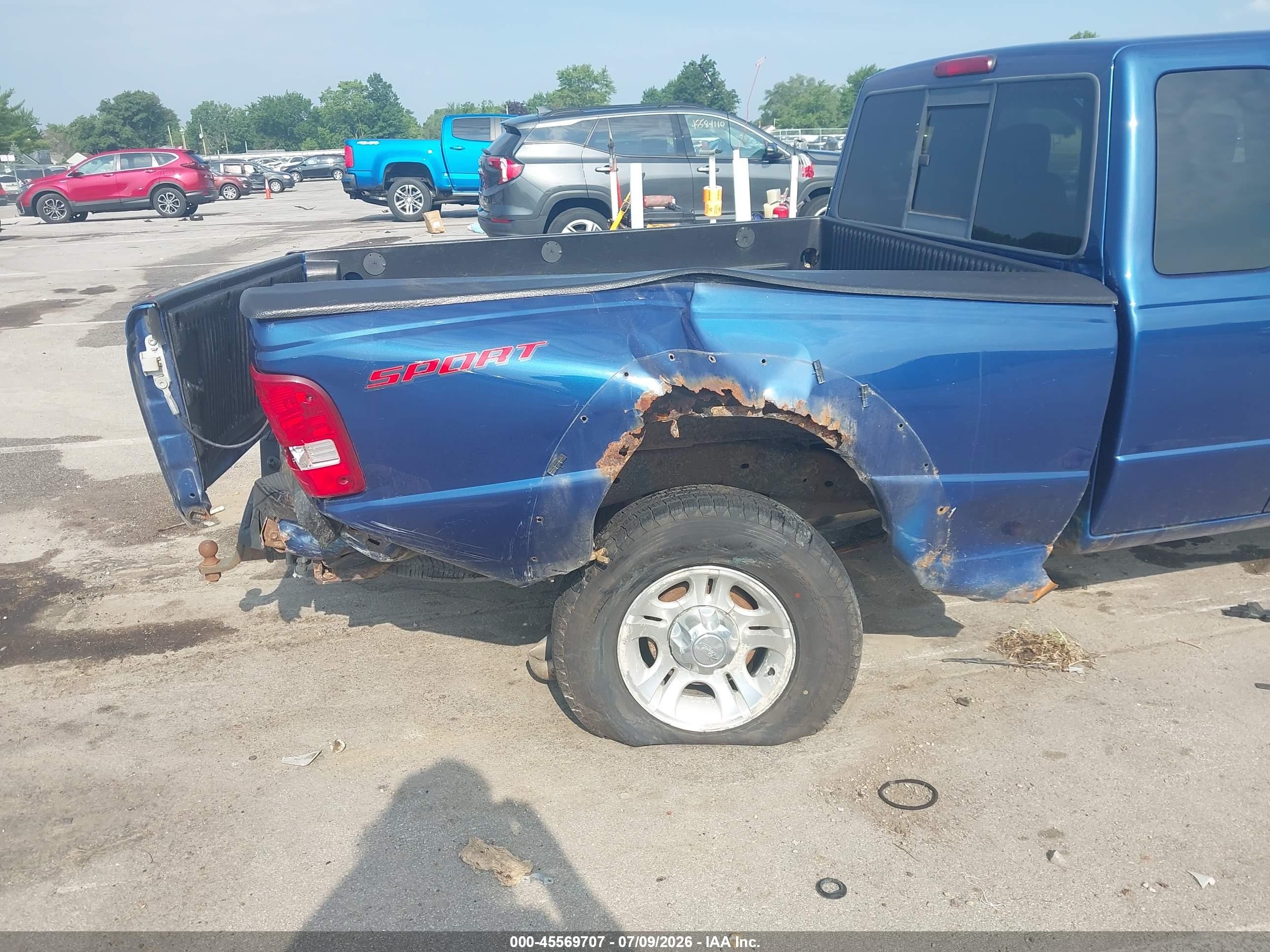 2008 Ford Ranger Sport/xlt Blue vin: 1FTYR44U98PB09377