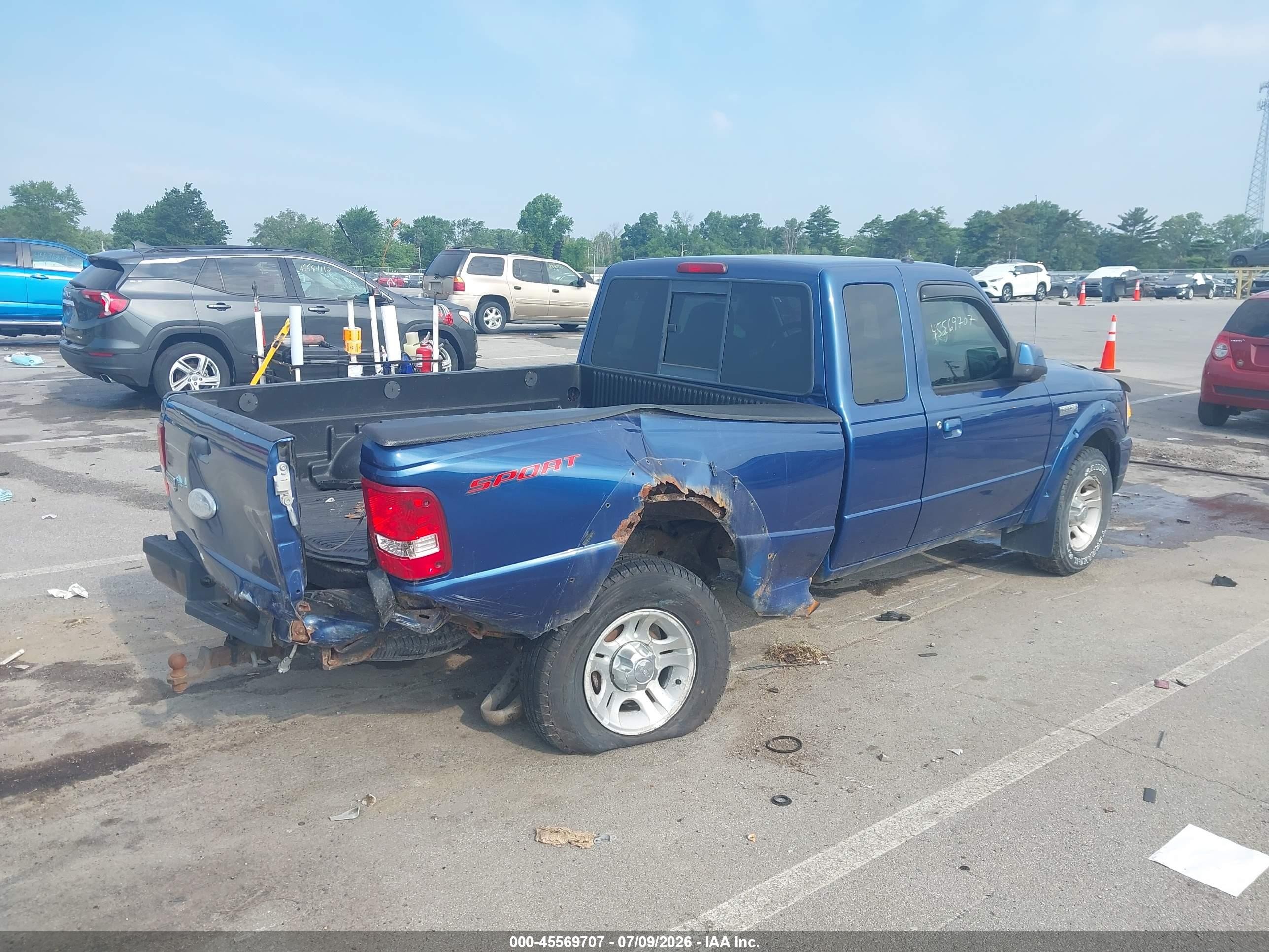 2008 Ford Ranger Sport/xlt Blue vin: 1FTYR44U98PB09377
