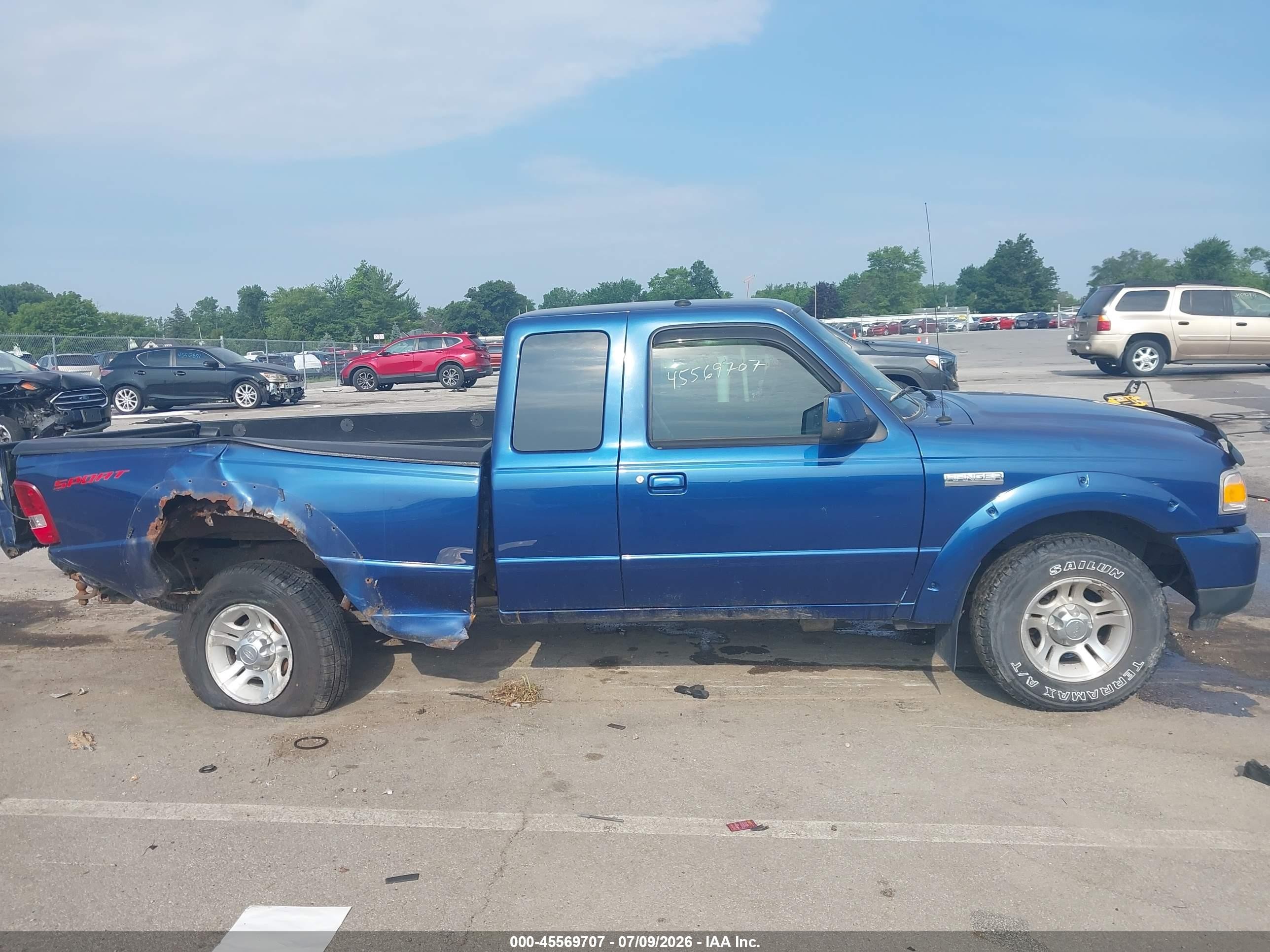 2008 Ford Ranger Sport/xlt Blue vin: 1FTYR44U98PB09377