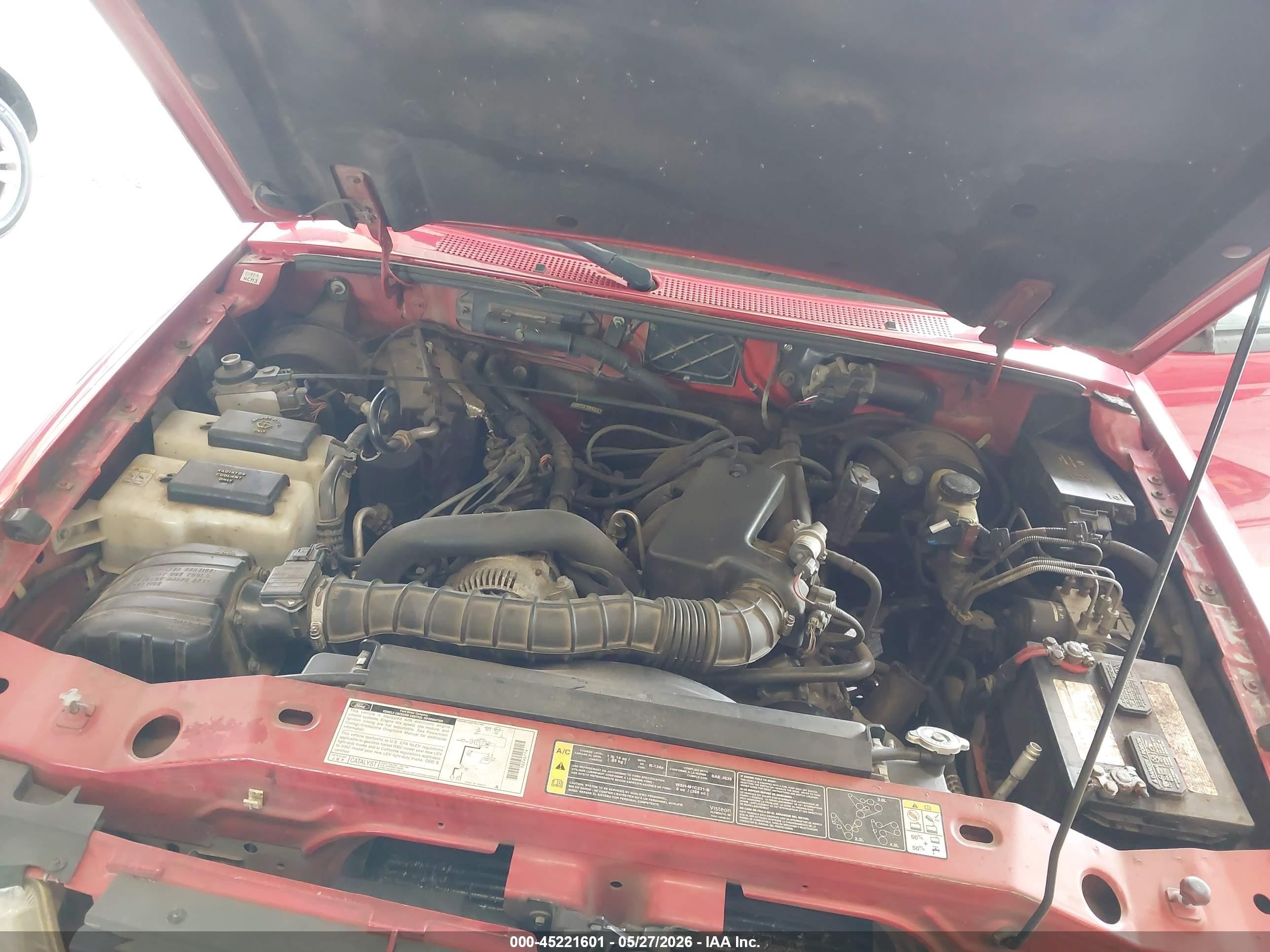 2002 Ford Ranger Edge/tremor/xlt Красный vin: 1FTYR44UX2TA13109