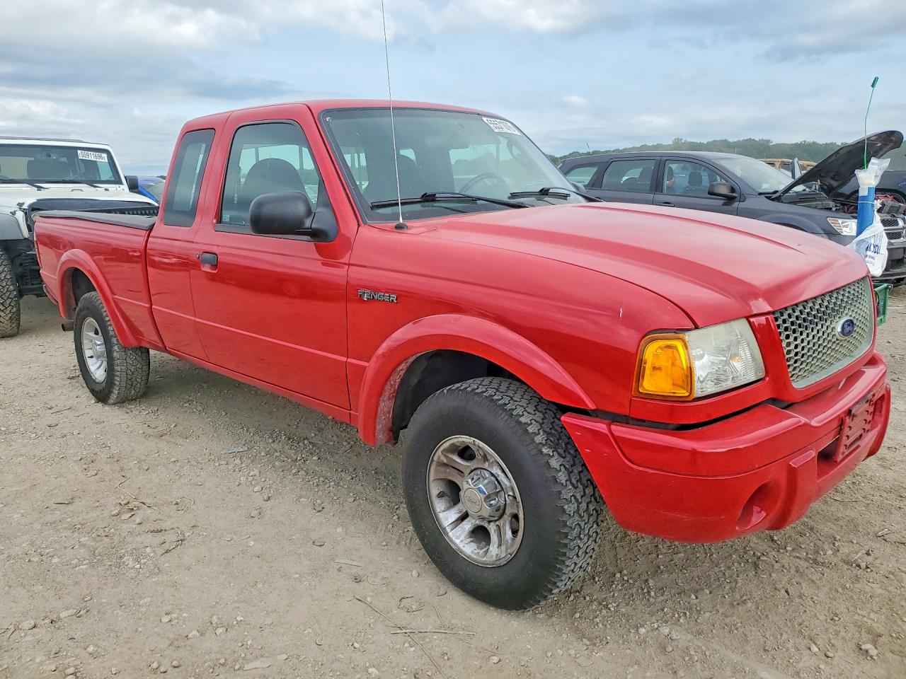 2003 Ford Ranger Super Cab Red vin: 1FTYR44UX3PB67698