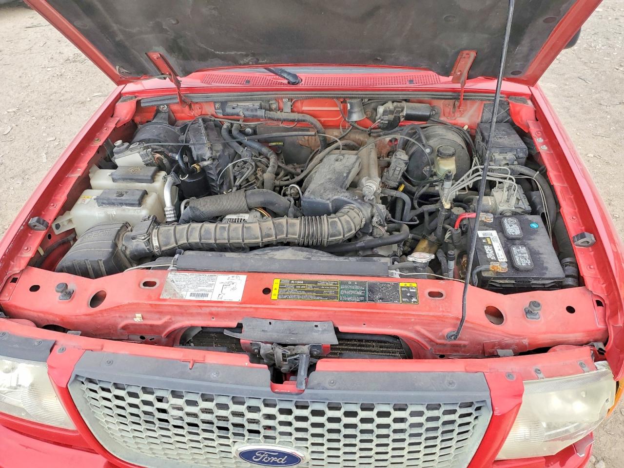2003 Ford Ranger Super Cab Red vin: 1FTYR44UX3PB67698