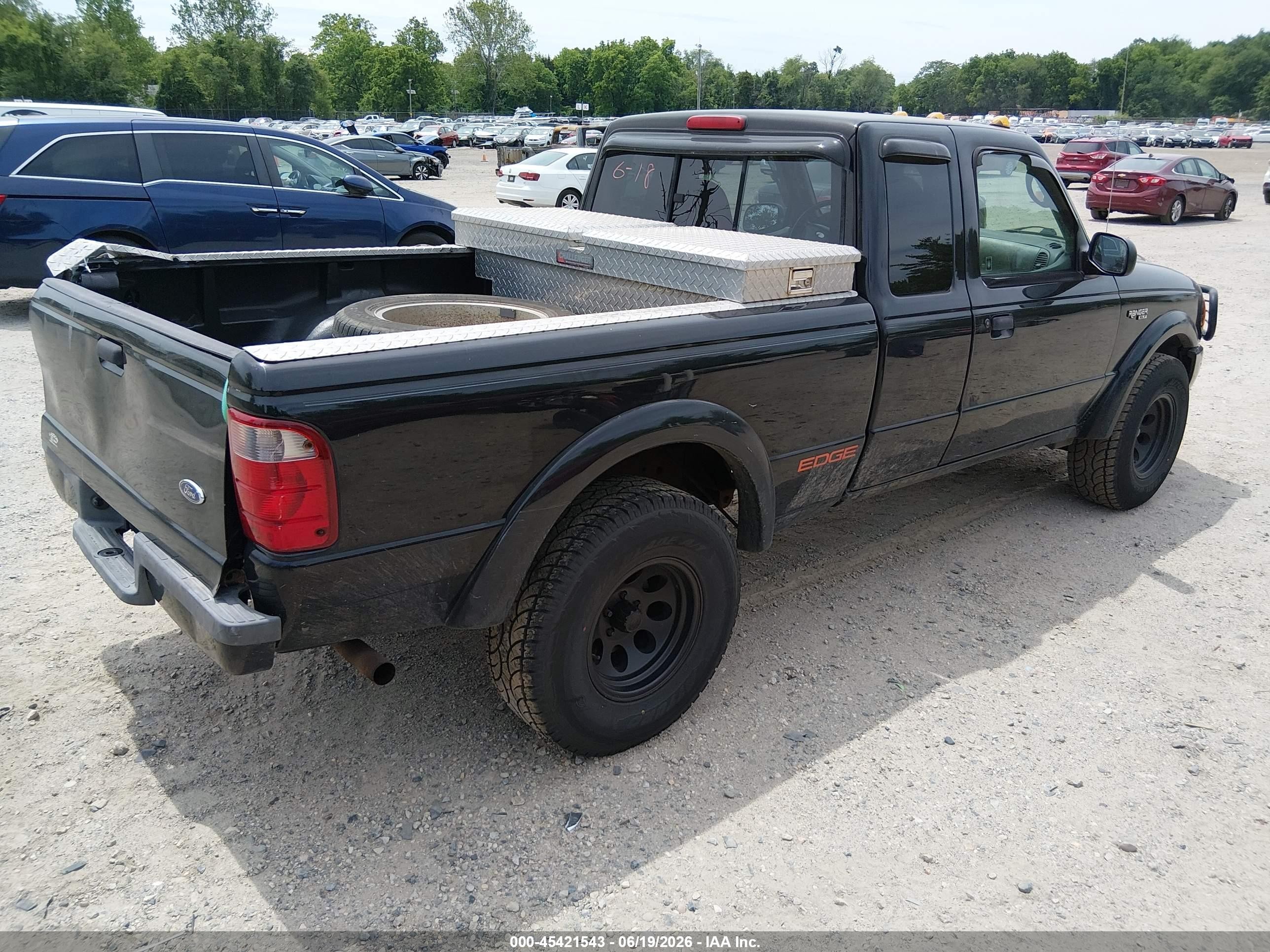 2003 Ford Ranger Edge/tremor/xlt Black vin: 1FTYR44UX3TA45317