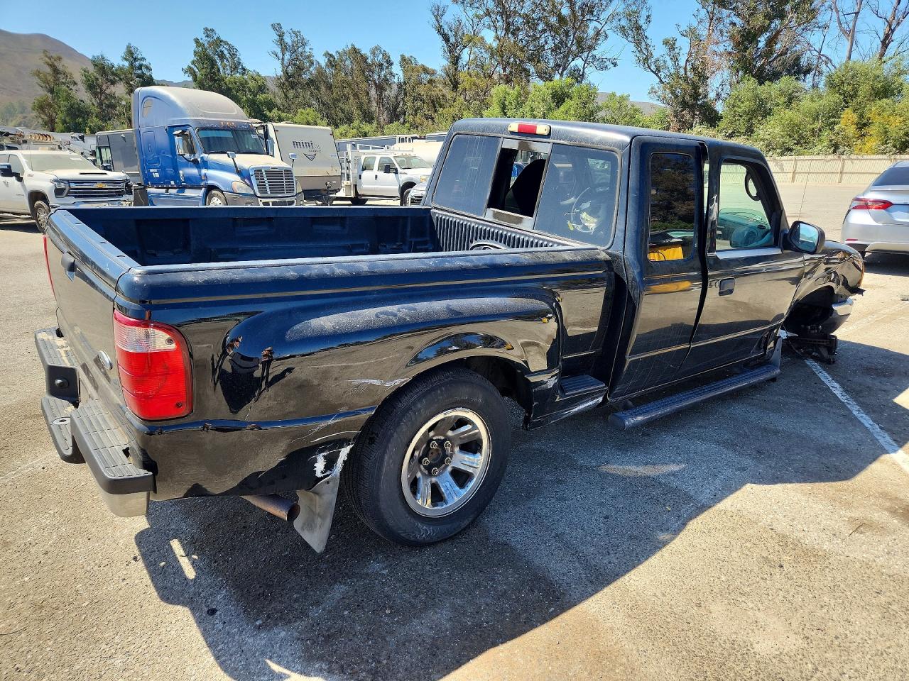 2003 Ford Ranger Super Cab Black vin: 1FTYR44V03PA23151