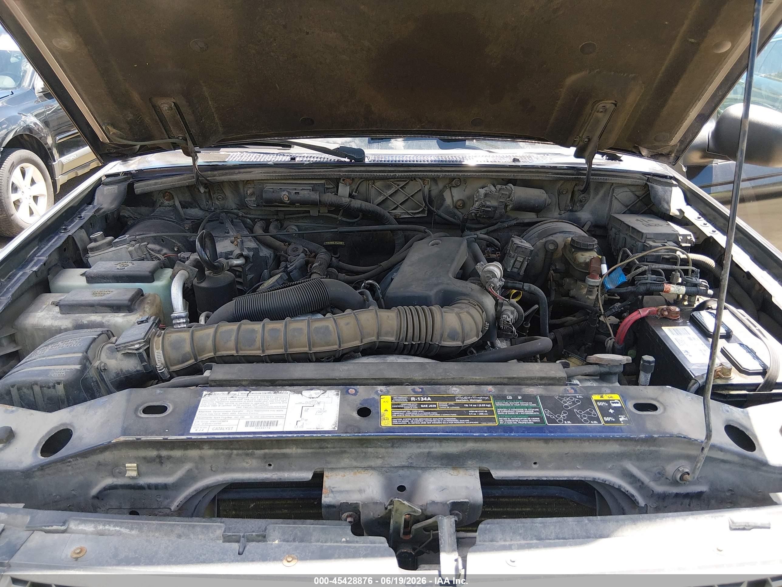 2003 Ford Ranger Edge/tremor/xlt Black vin: 1FTYR44V13TA03210