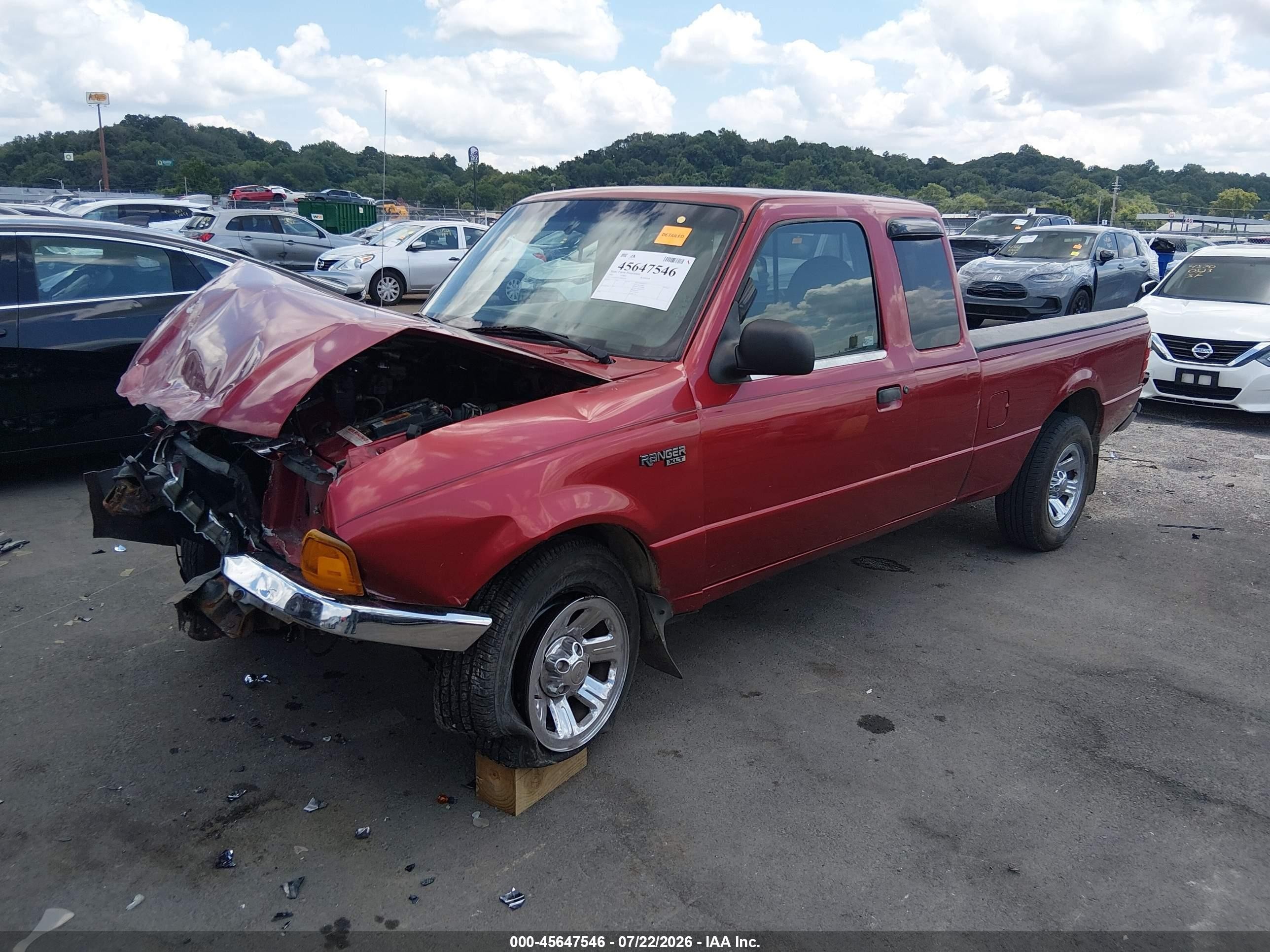 2002 Ford Ranger Edge/tremor/xlt Red vin: 1FTYR44V52PB41601