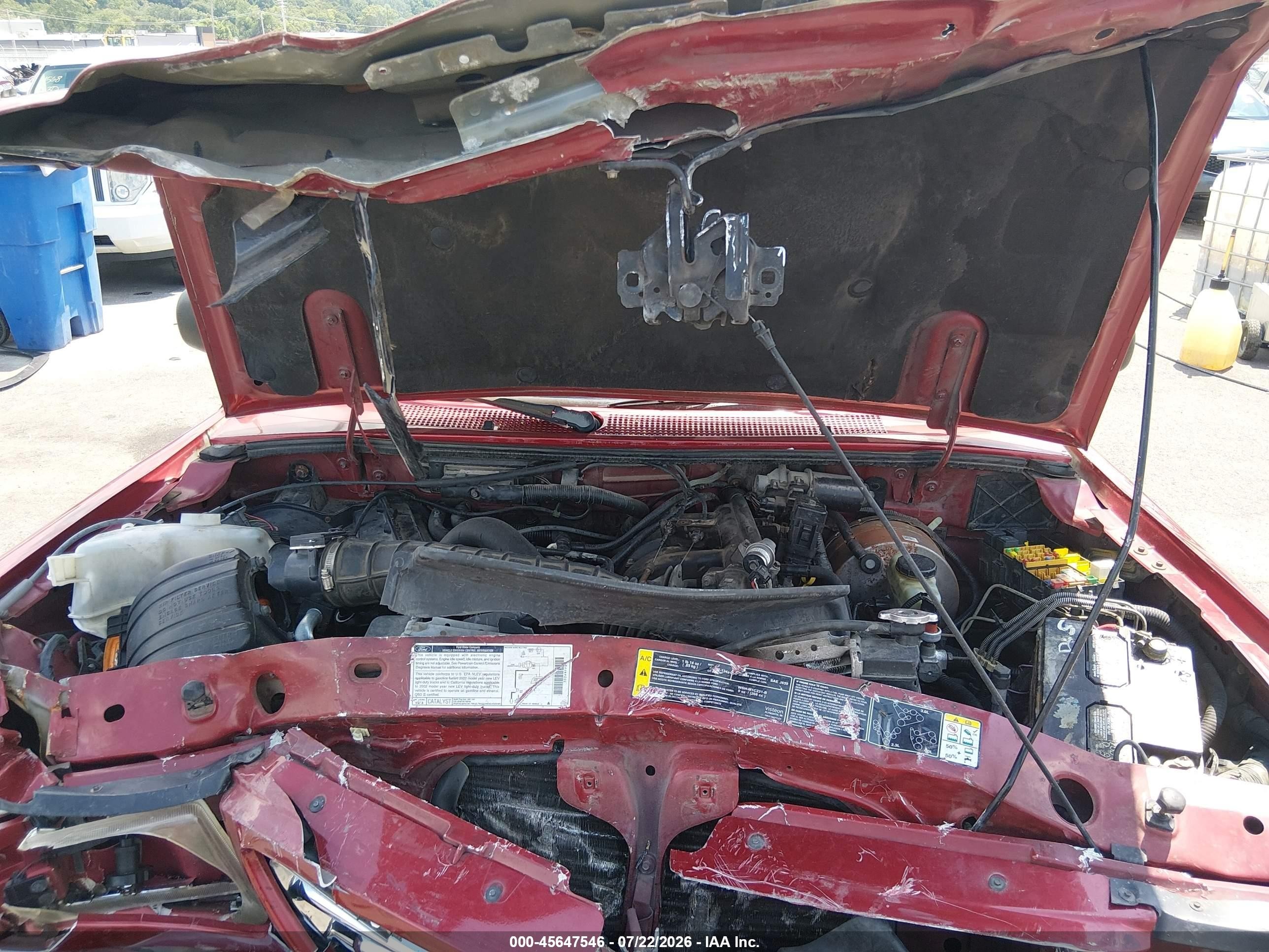 2002 Ford Ranger Edge/tremor/xlt Red vin: 1FTYR44V52PB41601