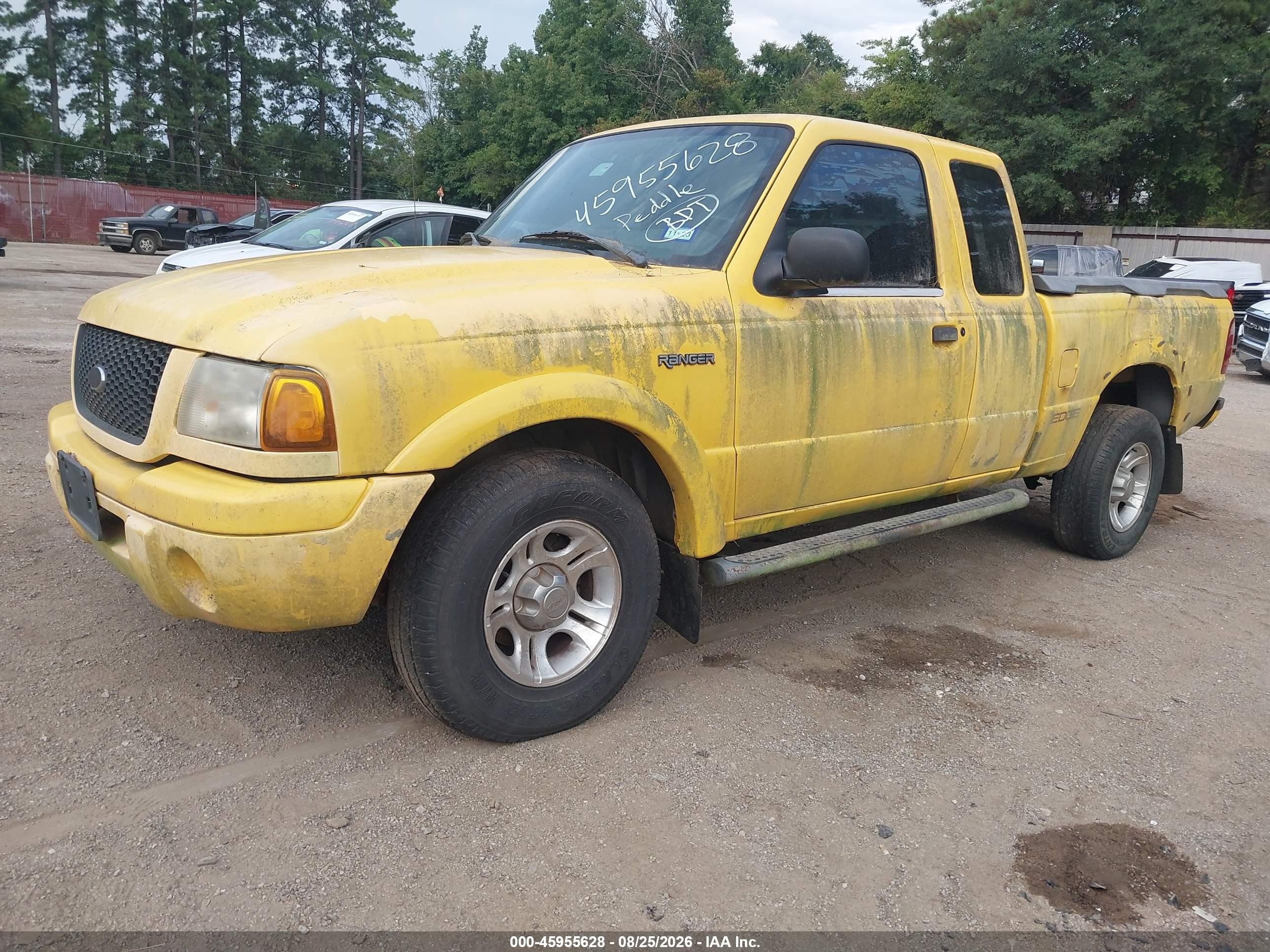 2002 Ford Ranger   Yellow vin: 1FTYR44V52PB61007