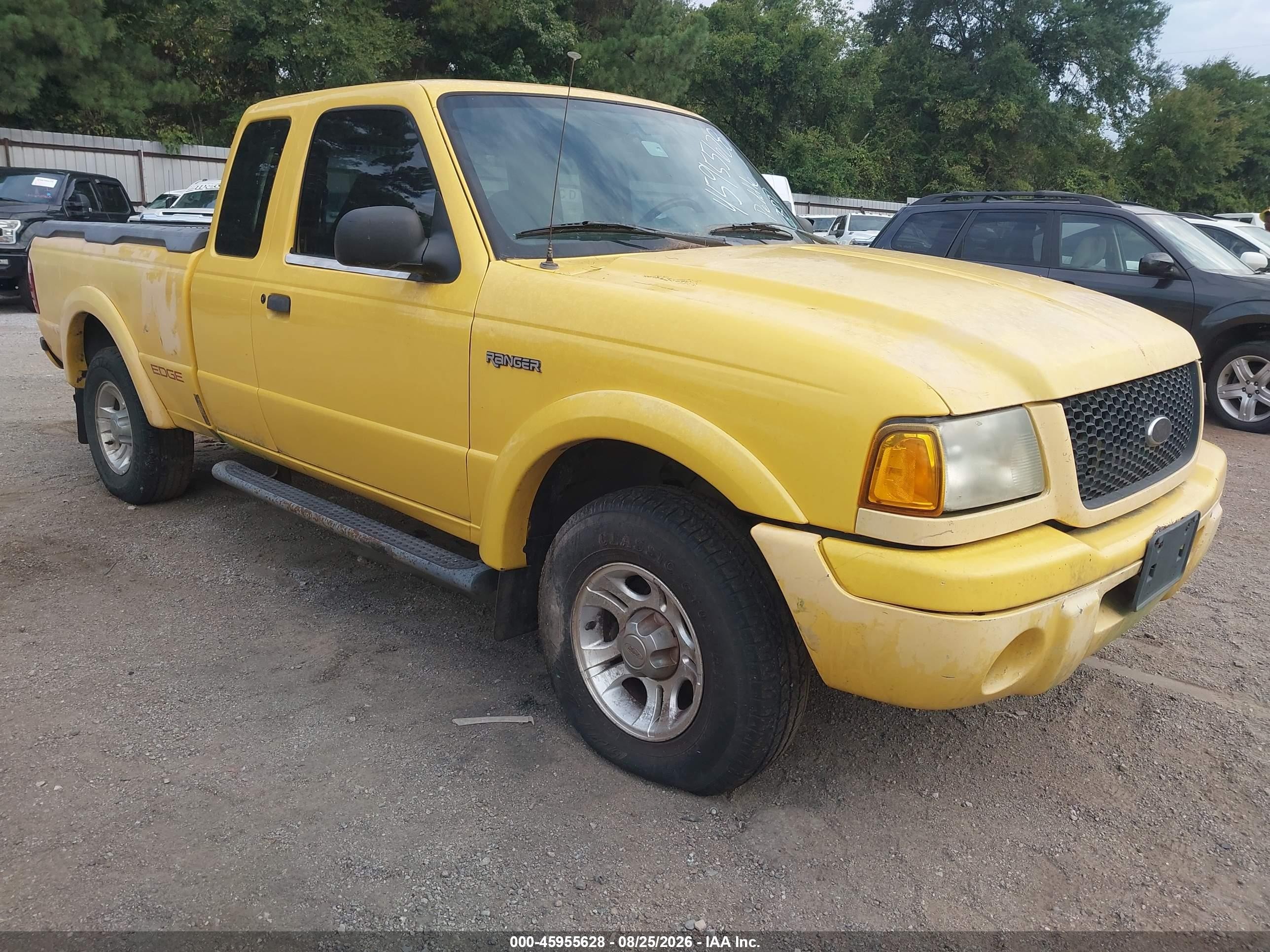 2002 Ford Ranger   Yellow vin: 1FTYR44V52PB61007