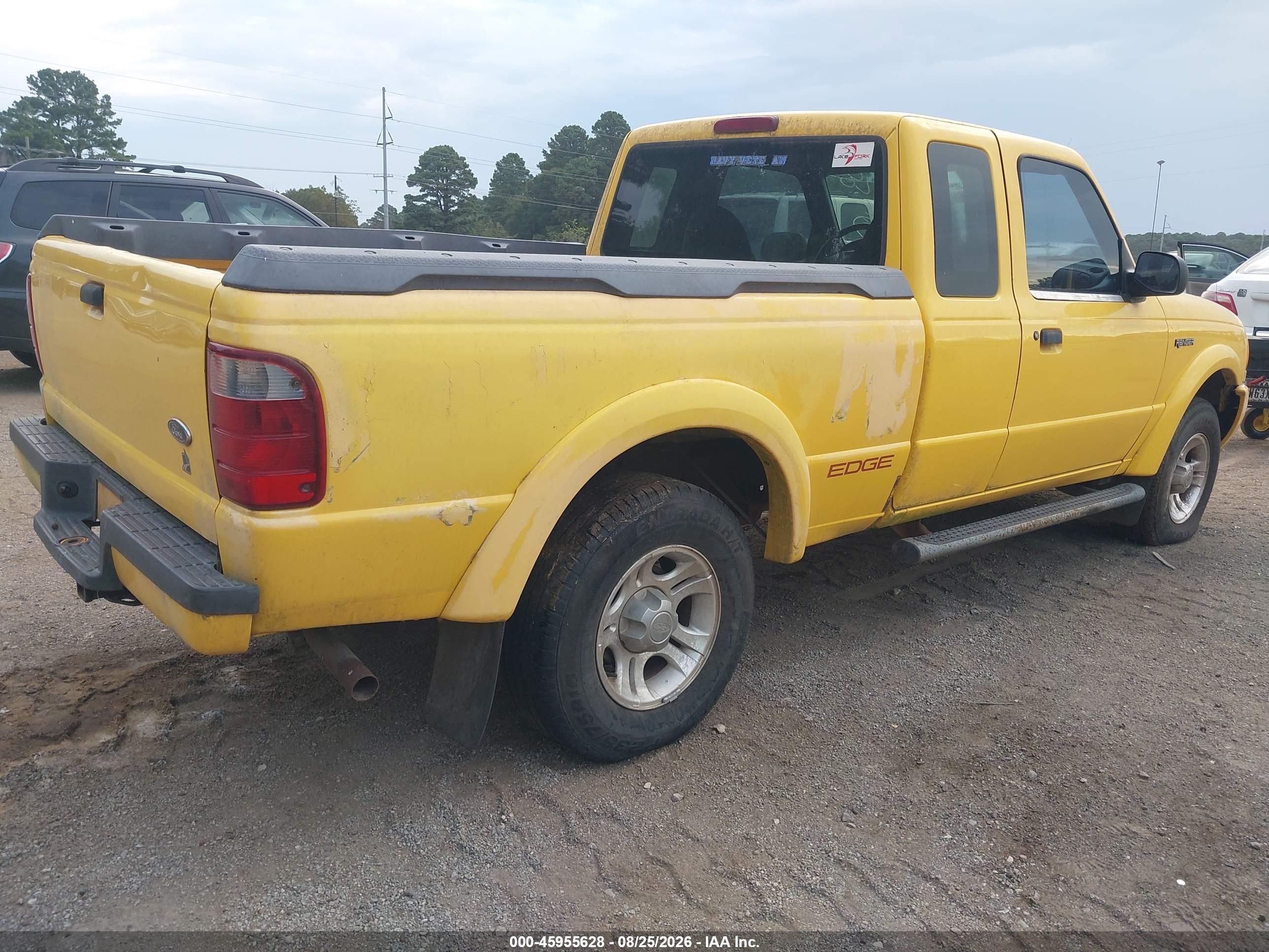 2002 Ford Ranger   Yellow vin: 1FTYR44V52PB61007