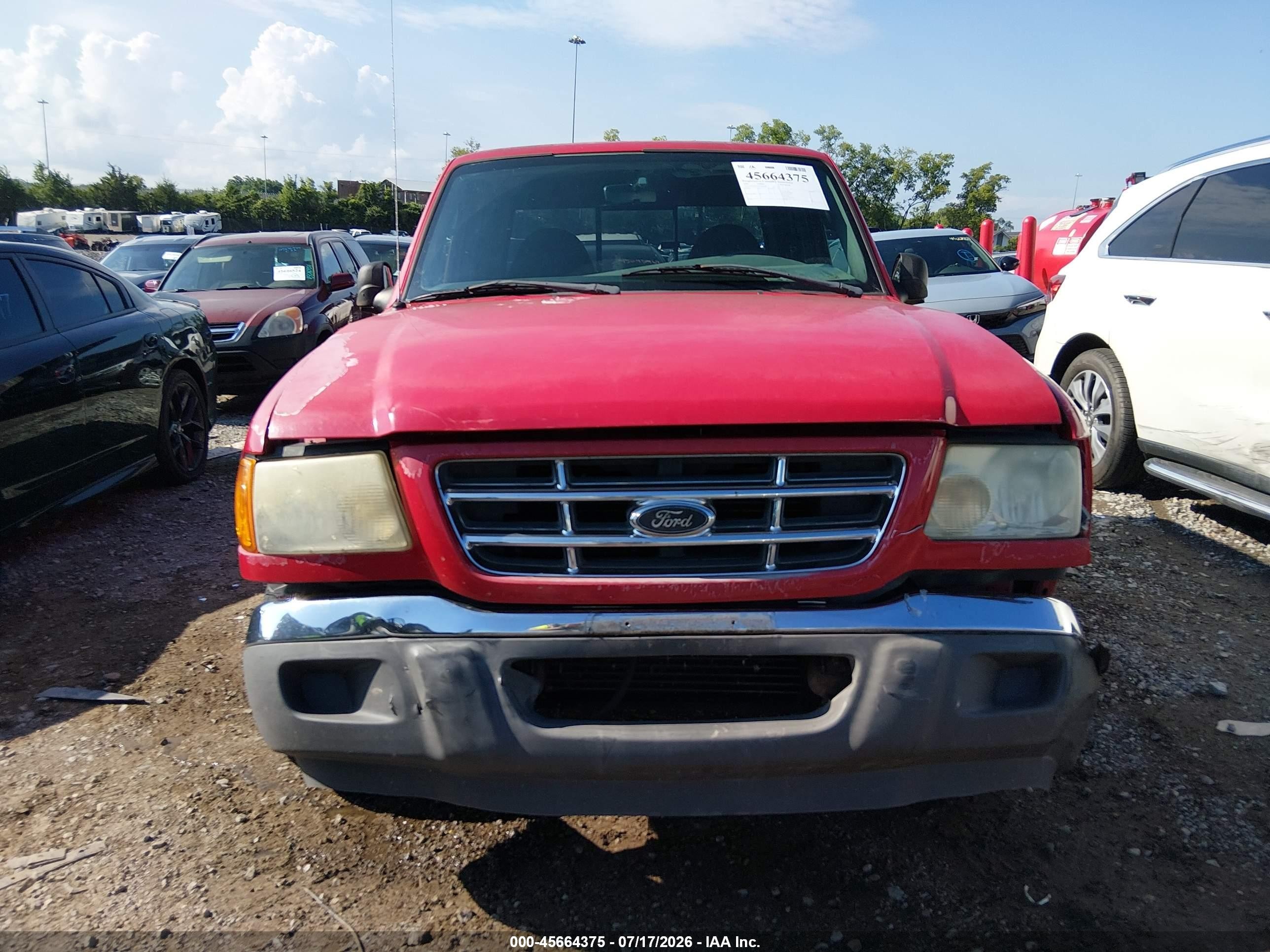2003 Ford Ranger Red vin: 1FTYR44V53PA84589
