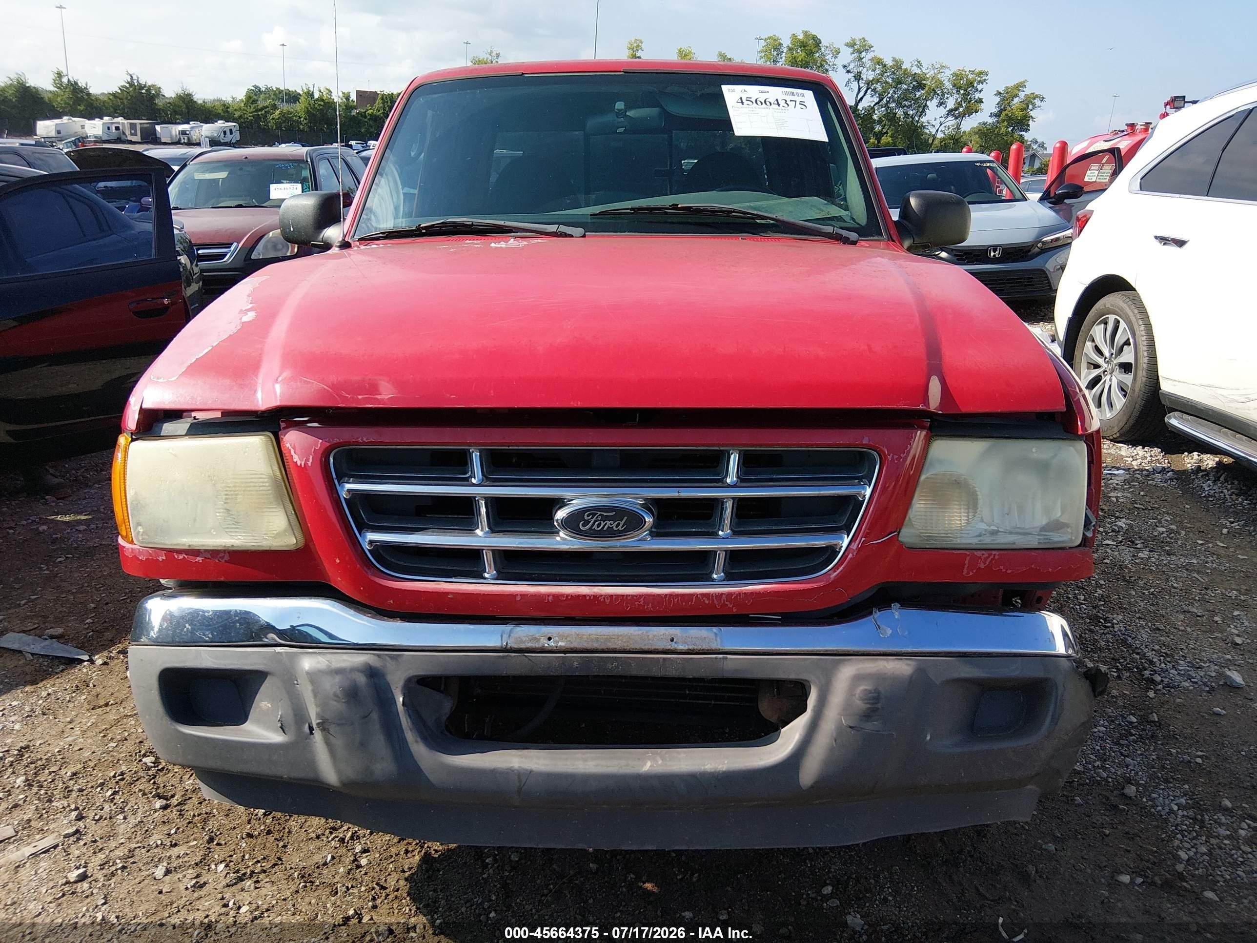 2003 Ford Ranger Red vin: 1FTYR44V53PA84589