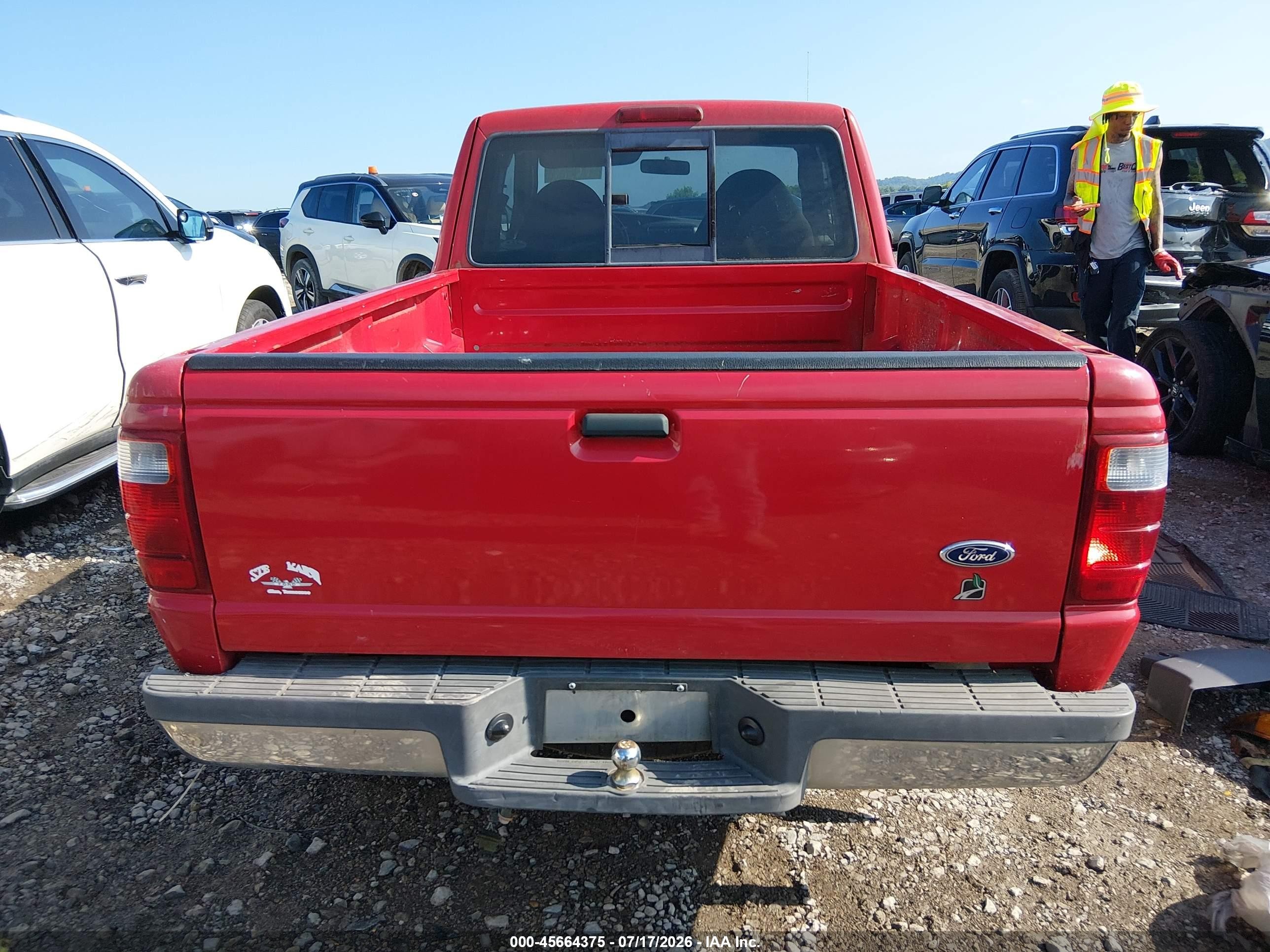 2003 Ford Ranger Red vin: 1FTYR44V53PA84589