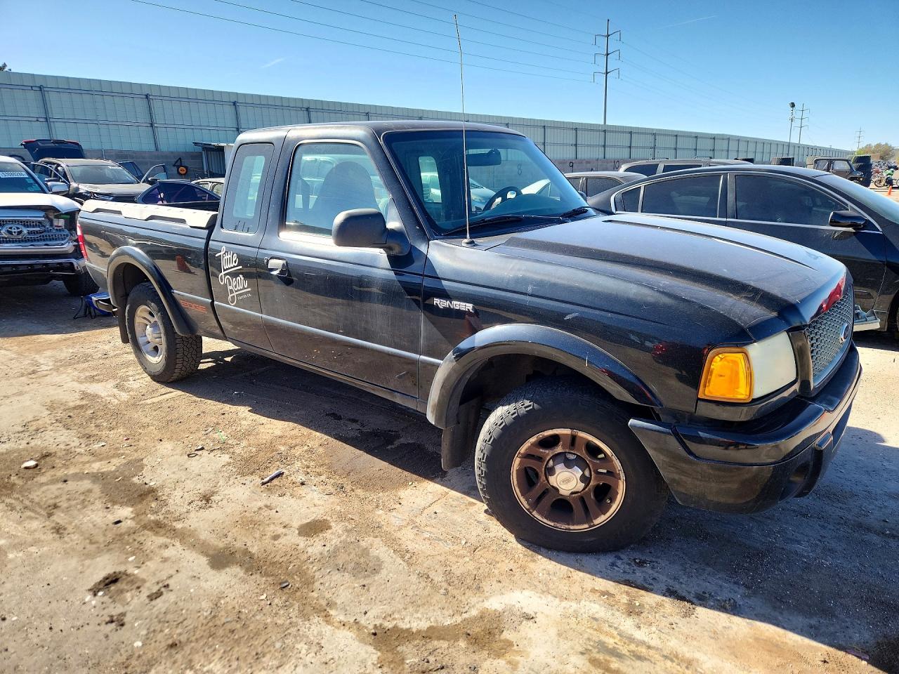 2002 Ford Ranger Super Cab Black vin: 1FTYR44V62PB43650