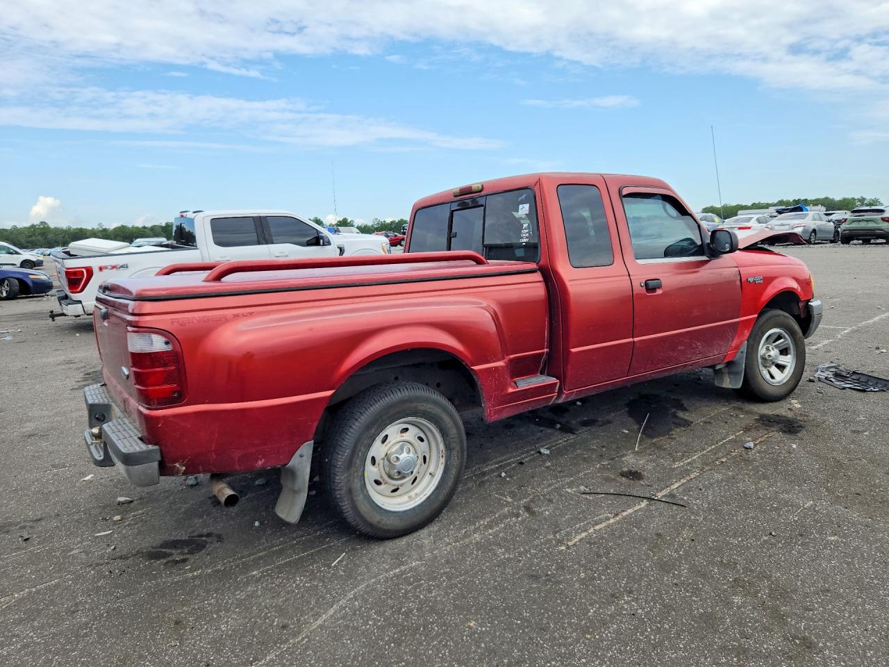2003 Ford Ranger Super Cab Red vin: 1FTYR44V63PA07357
