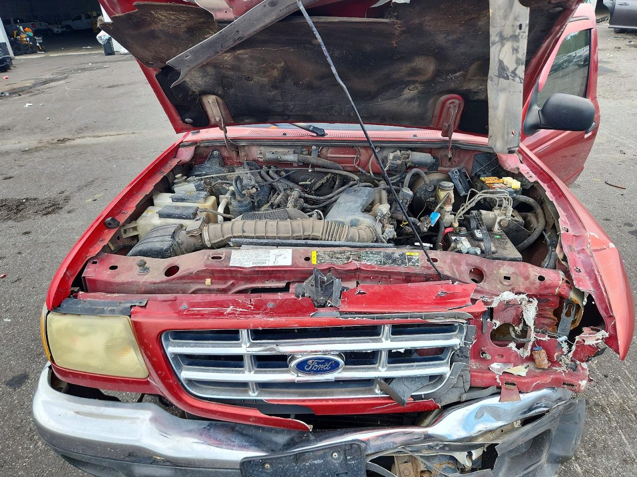 2003 Ford Ranger Super Cab Red vin: 1FTYR44V63PA07357