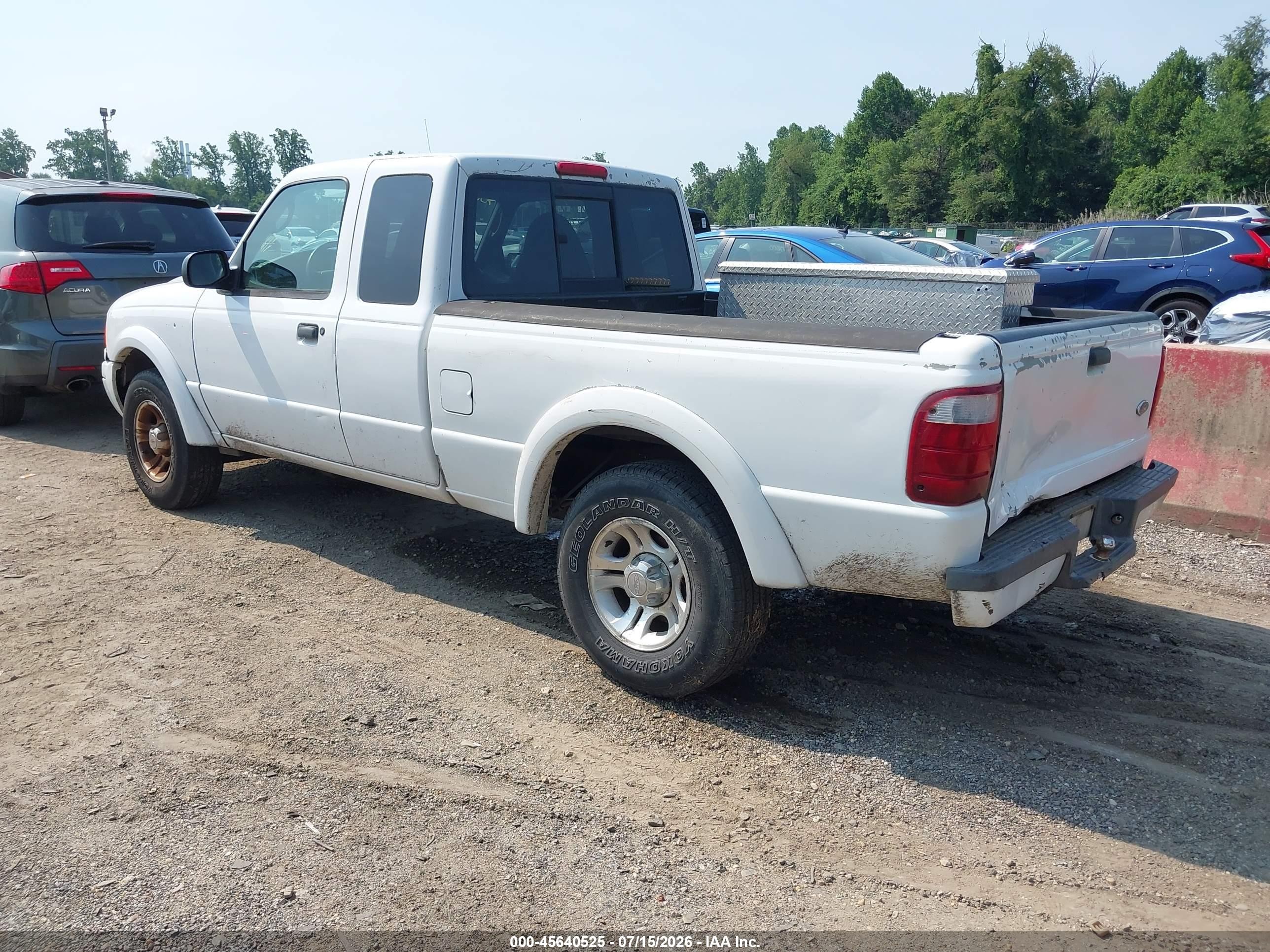 2003 Ford Ranger Edge/tremor/xlt White vin: 1FTYR44V63TA38213