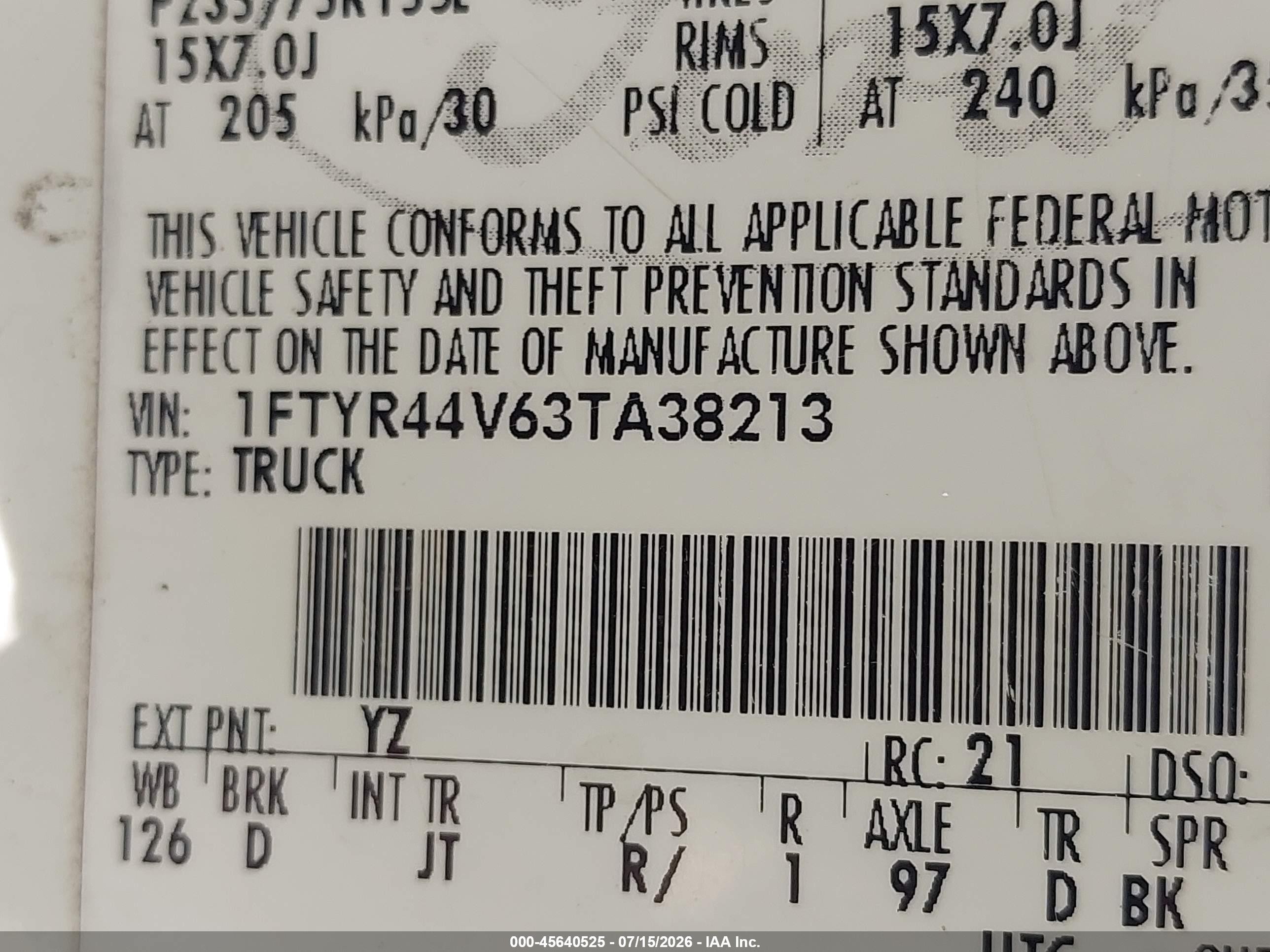 2003 Ford Ranger Edge/tremor/xlt White vin: 1FTYR44V63TA38213