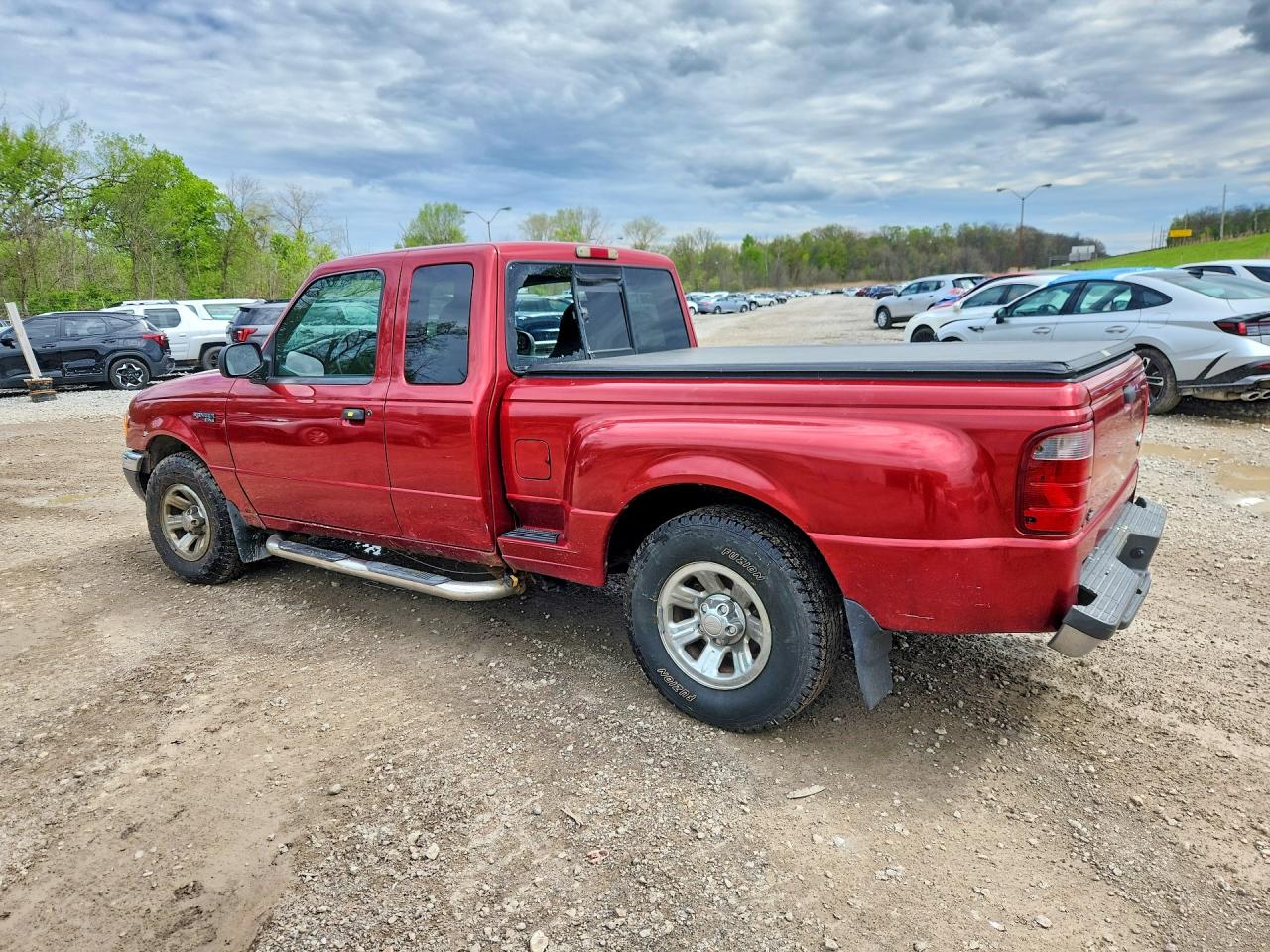 2002 Ford Ranger Super Cab Burgundy vin: 1FTYR44V72PB42555