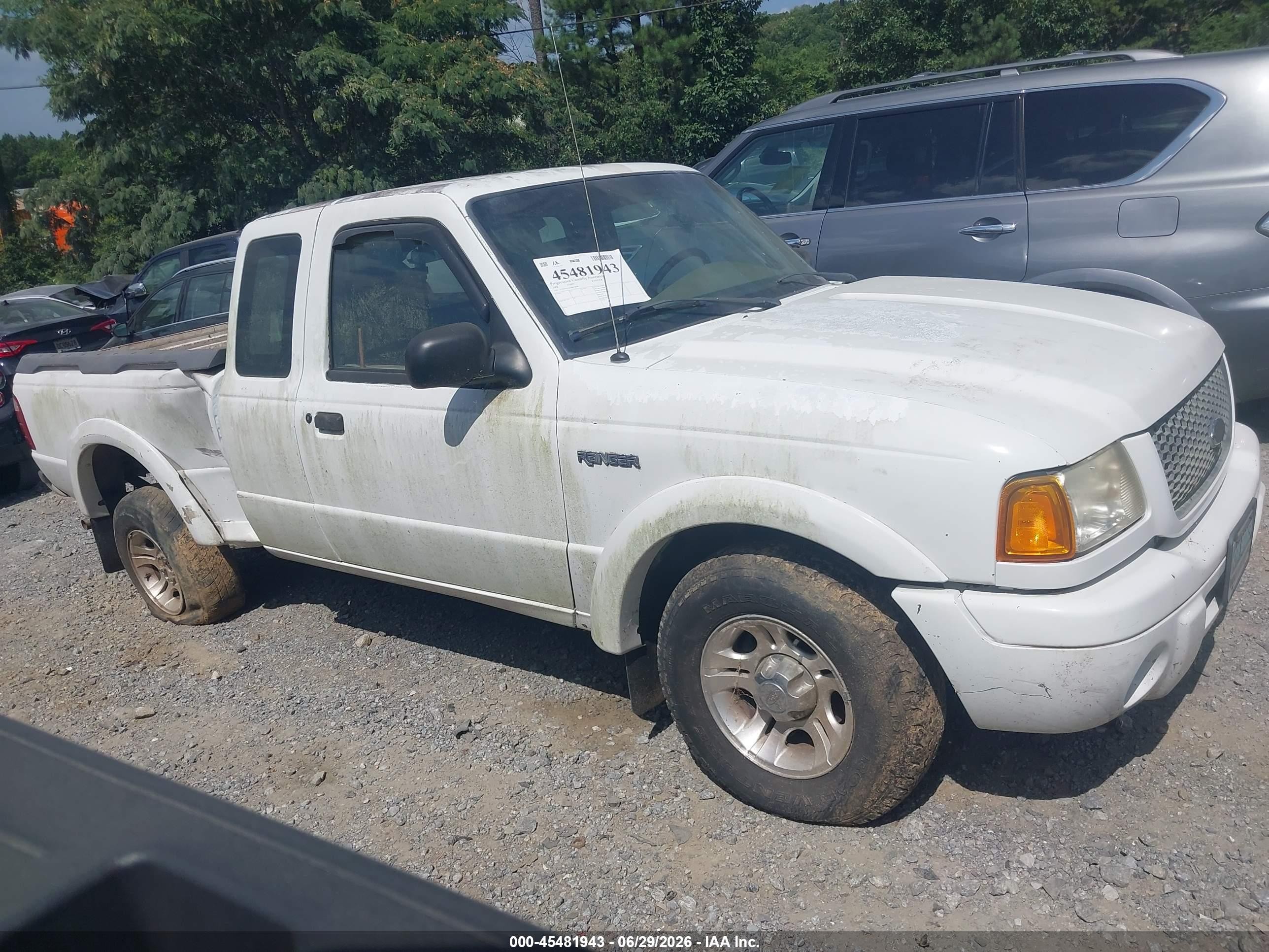 2002 Ford Ranger Edge/tremor/xlt Белый vin: 1FTYR44V82PB57808