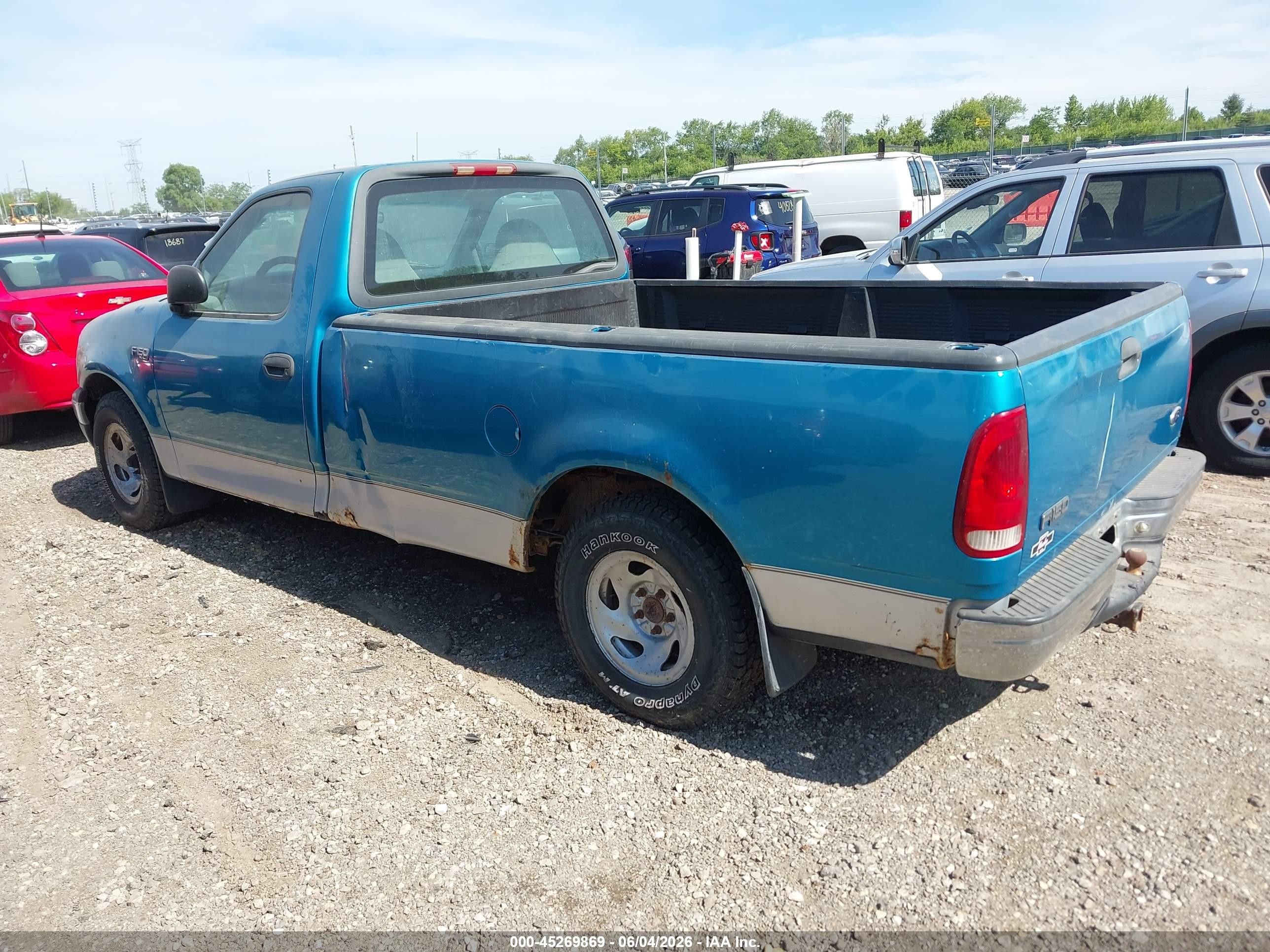1999 Ford F-150 Work Series/xl/xlt Turquoise vin: 1FTZF1726XKA55909