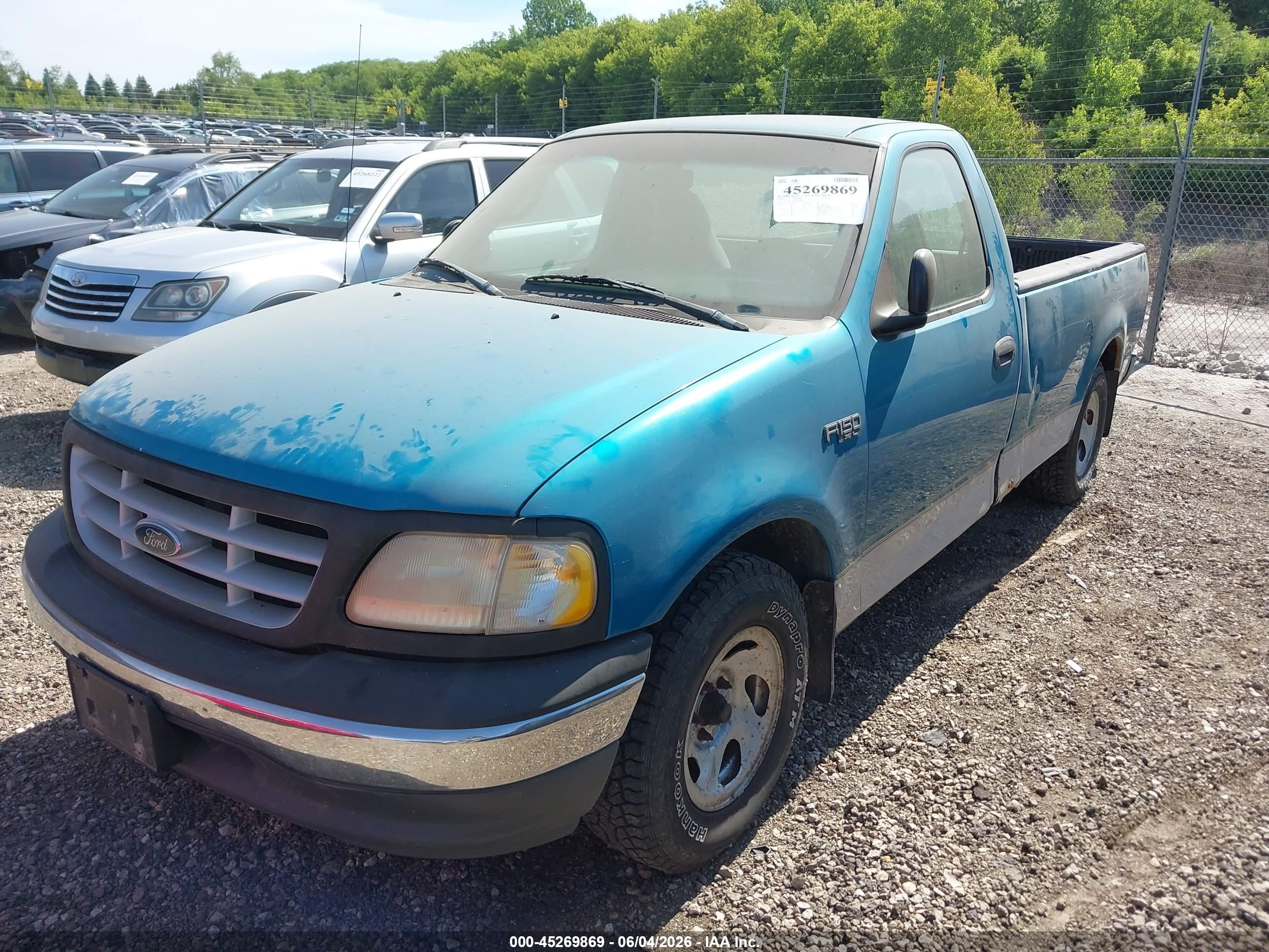 1999 Ford F-150 Work Series/xl/xlt Turquoise vin: 1FTZF1726XKA55909
