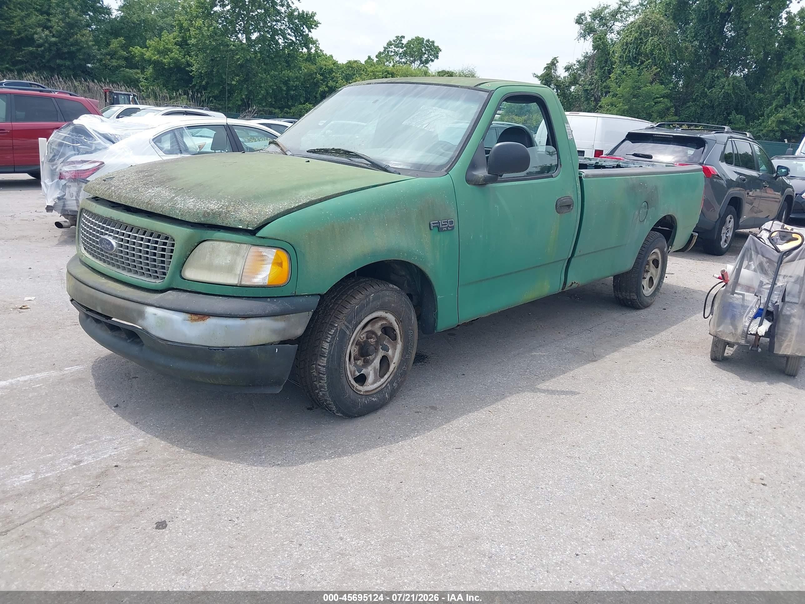 2001 Ford F-150 Xl/xlt Green vin: 1FTZF17291NA58812