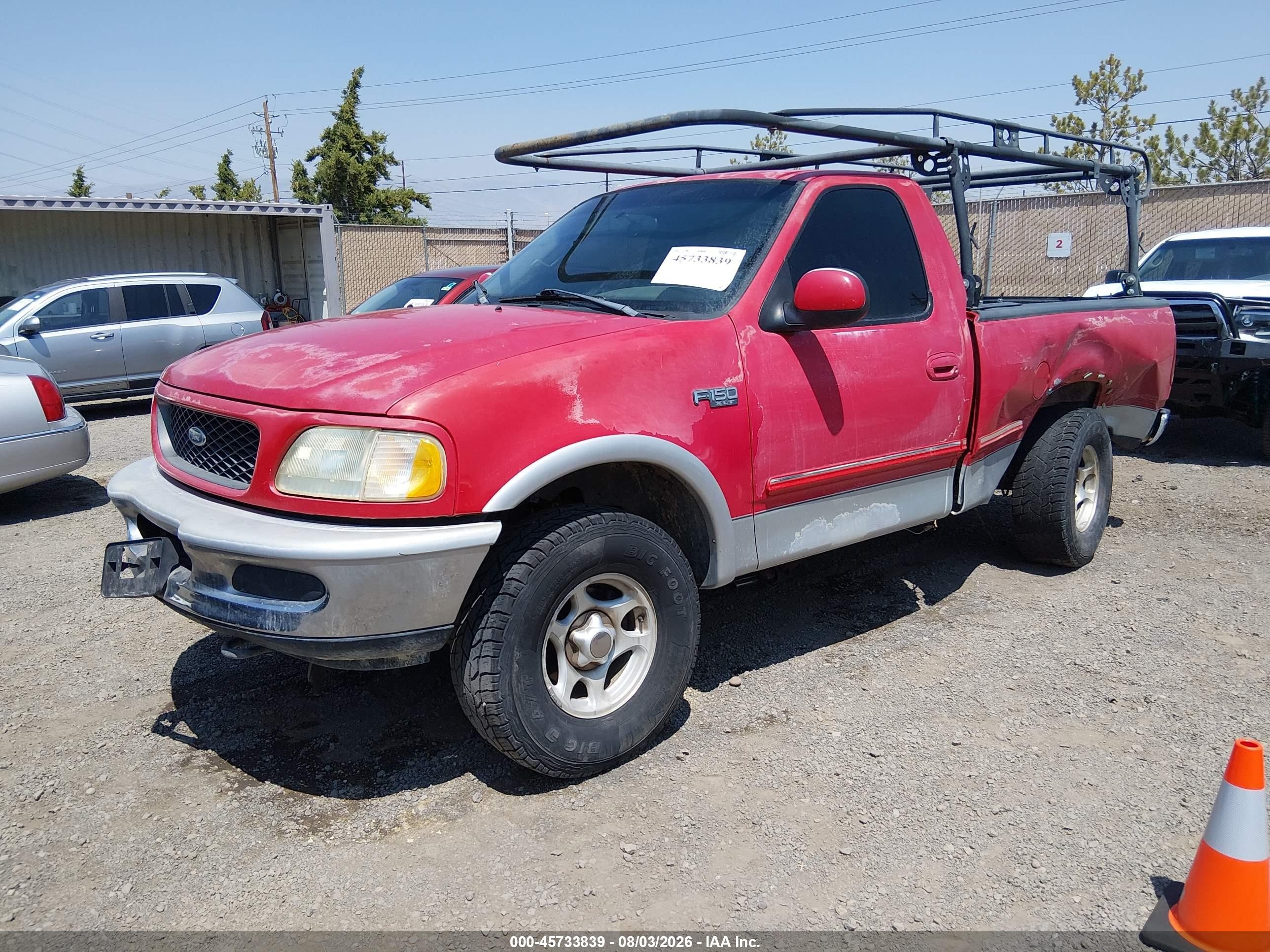 1998 Ford F-150 Standard/xl/xlt Red vin: 1FTZF1826WKB49527