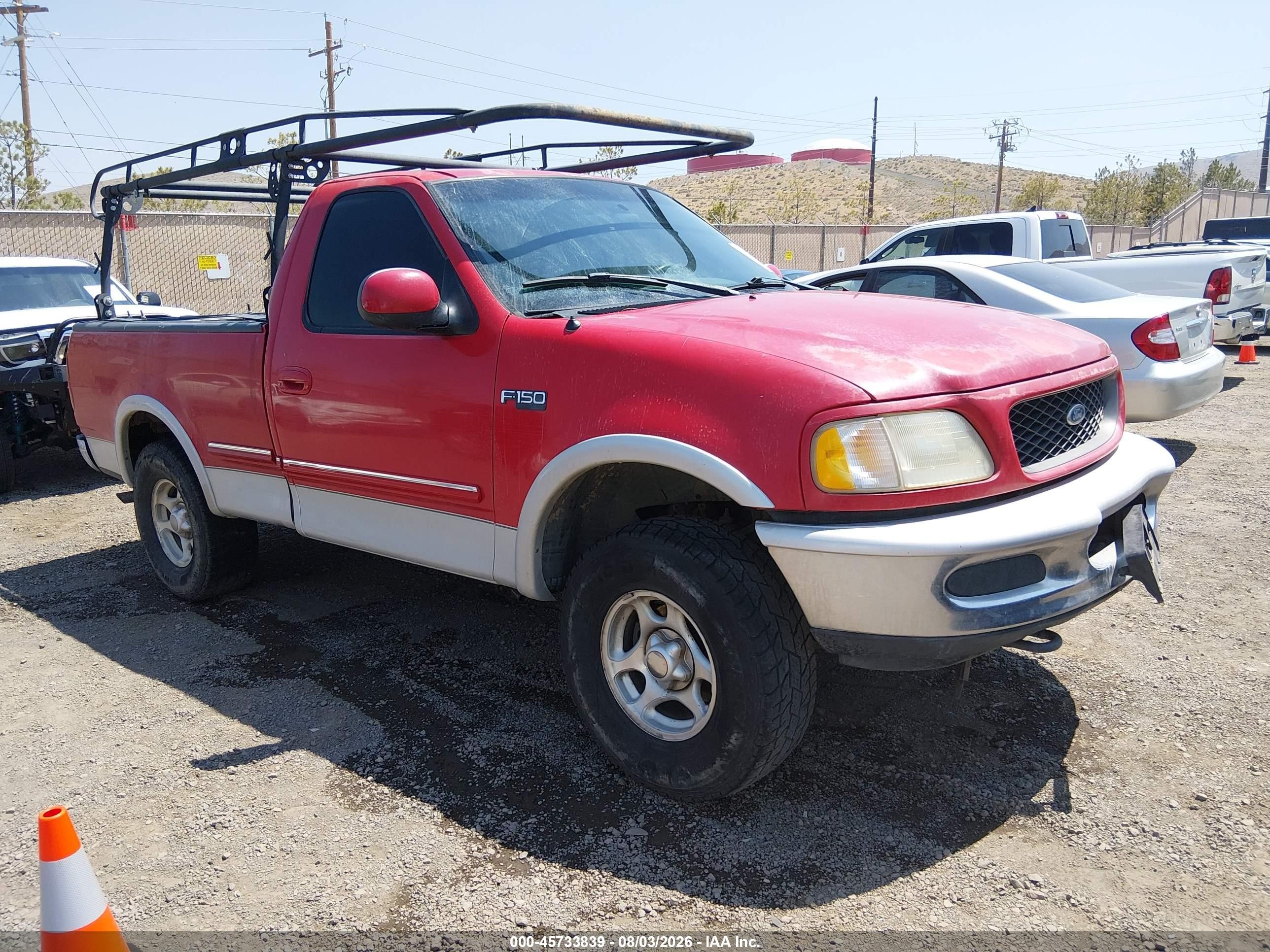 1998 Ford F-150 Standard/xl/xlt Red vin: 1FTZF1826WKB49527