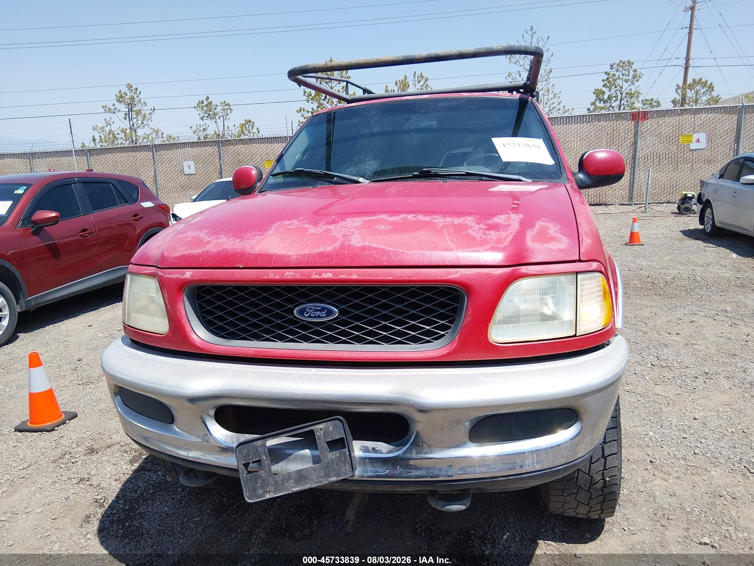 1998 Ford F-150 Standard/xl/xlt Red vin: 1FTZF1826WKB49527