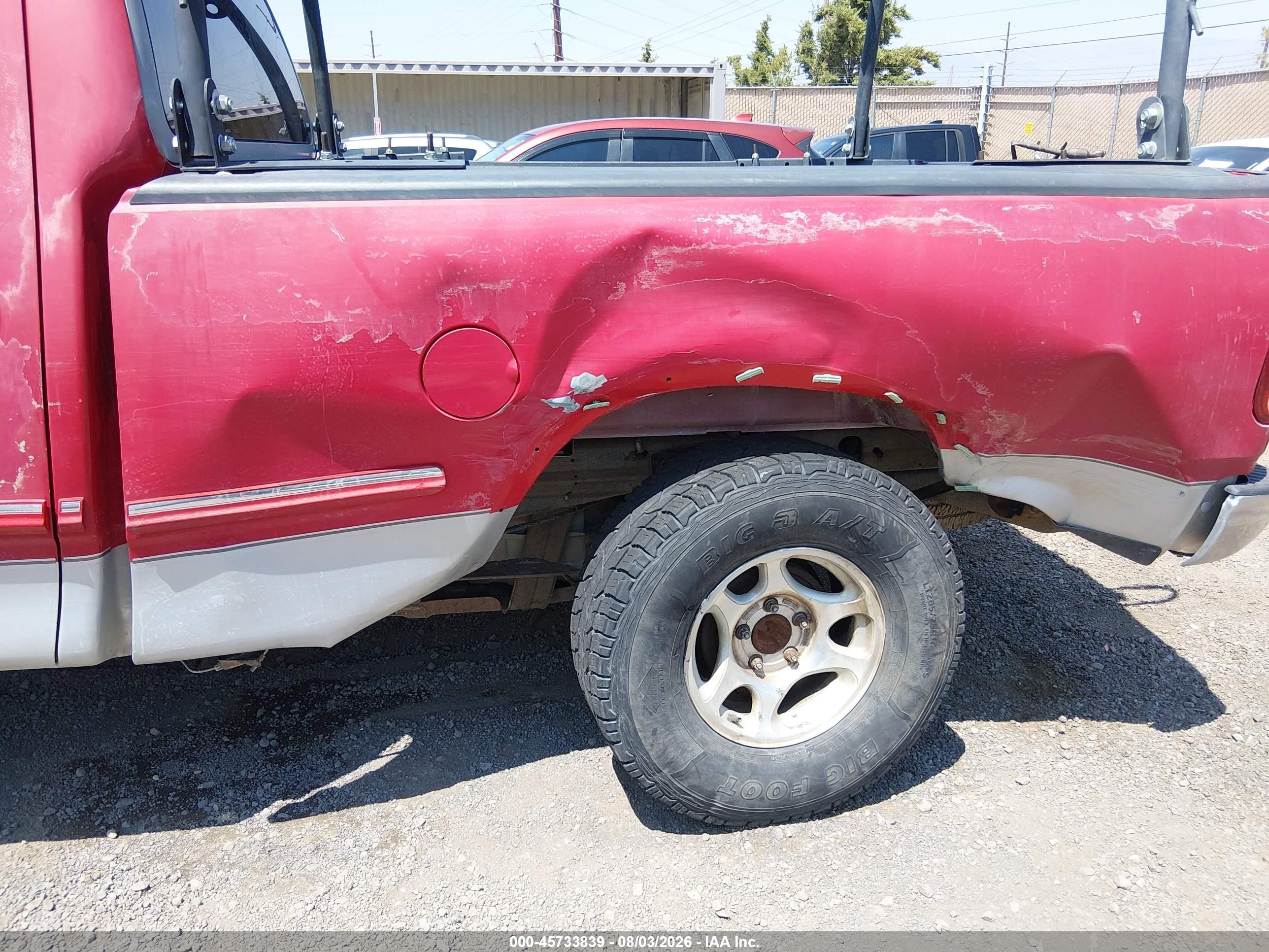 1998 Ford F-150 Standard/xl/xlt Red vin: 1FTZF1826WKB49527