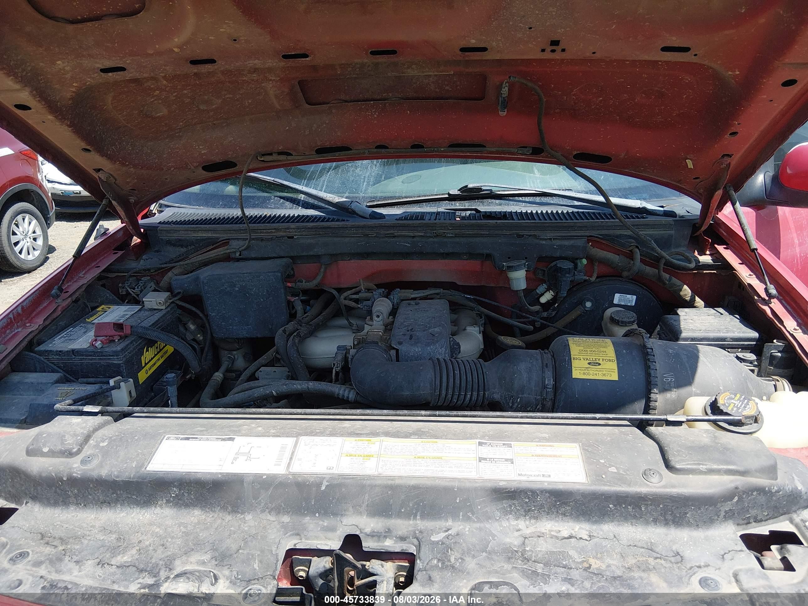 1998 Ford F-150 Standard/xl/xlt Red vin: 1FTZF1826WKB49527