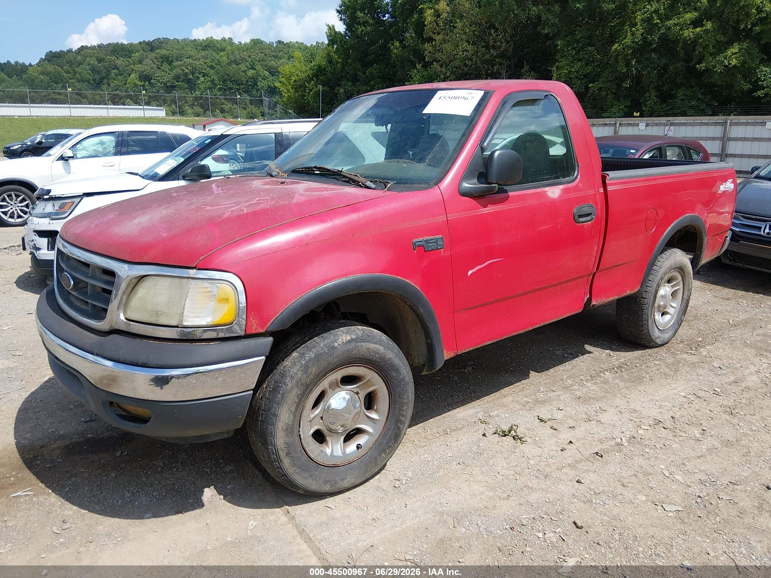 2000 Ford F-150 Work Series/xl/xlt Red vin: 1FTZF182XYNA67852