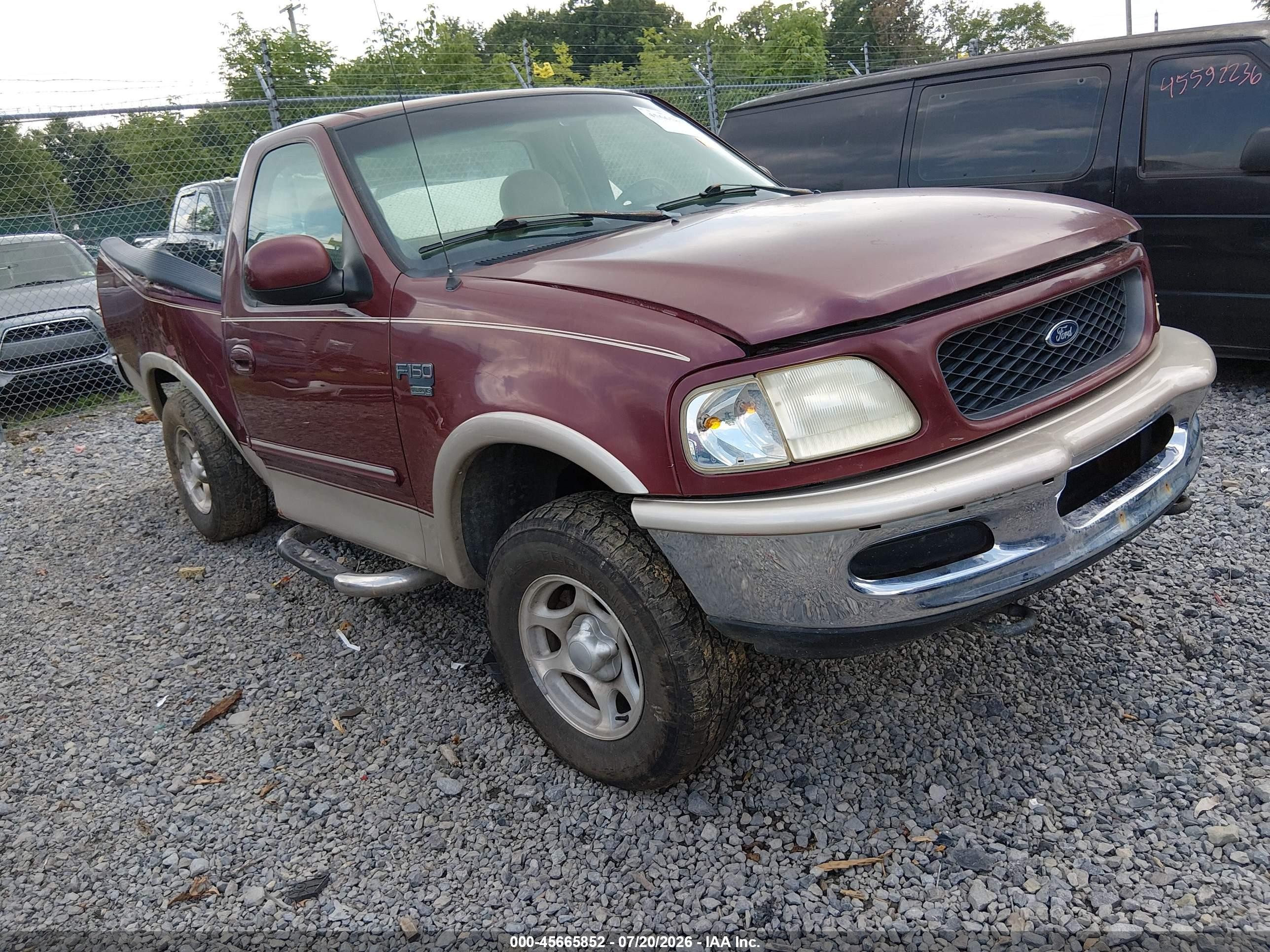 1998 Ford F-150 Lariat/standard/xl/xlt Темно-бордовый vin: 1FTZF18W1WNC21400