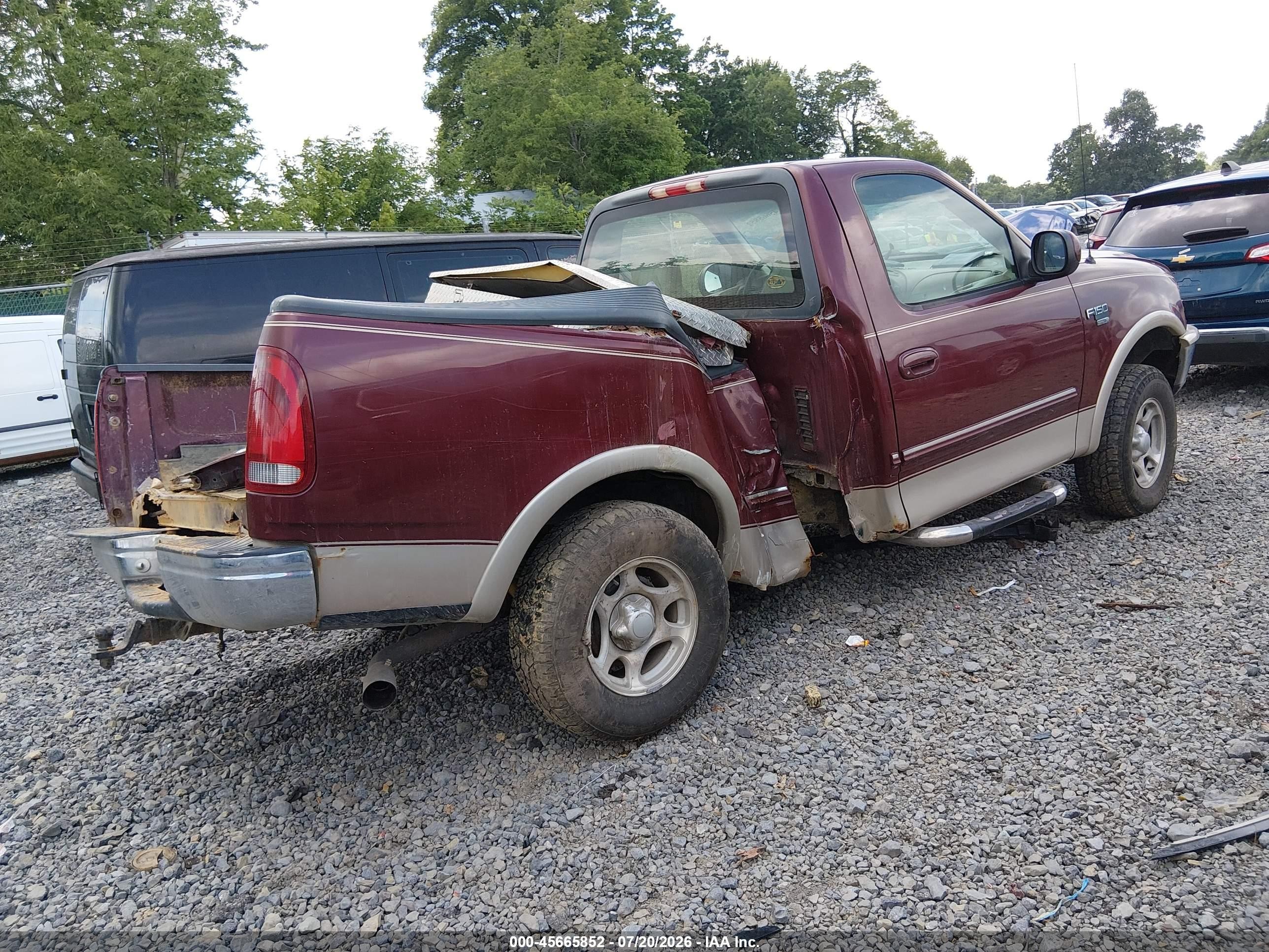 1998 Ford F-150 Lariat/standard/xl/xlt Темно-бордовый vin: 1FTZF18W1WNC21400
