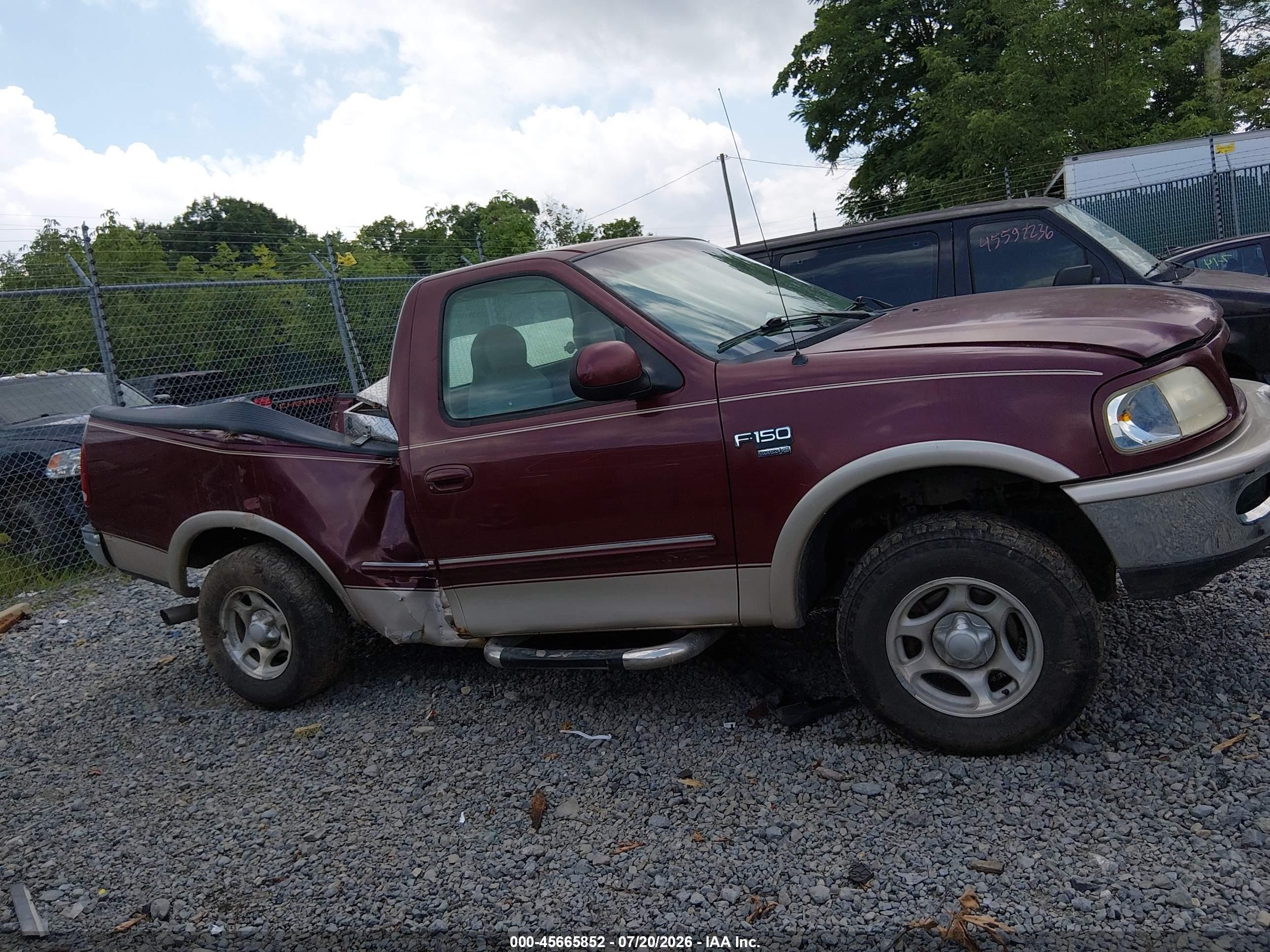 1998 Ford F-150 Lariat/standard/xl/xlt Темно-бордовый vin: 1FTZF18W1WNC21400
