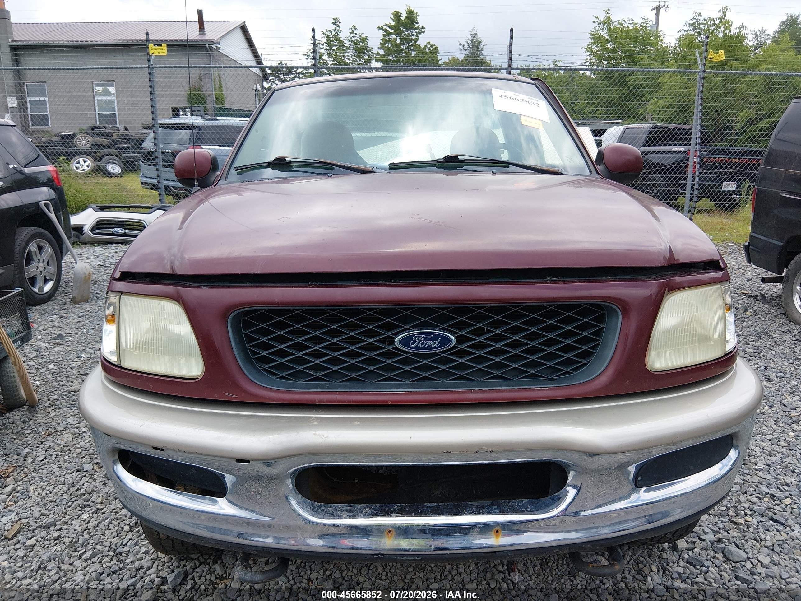 1998 Ford F-150 Lariat/standard/xl/xlt Темно-бордовый vin: 1FTZF18W1WNC21400
