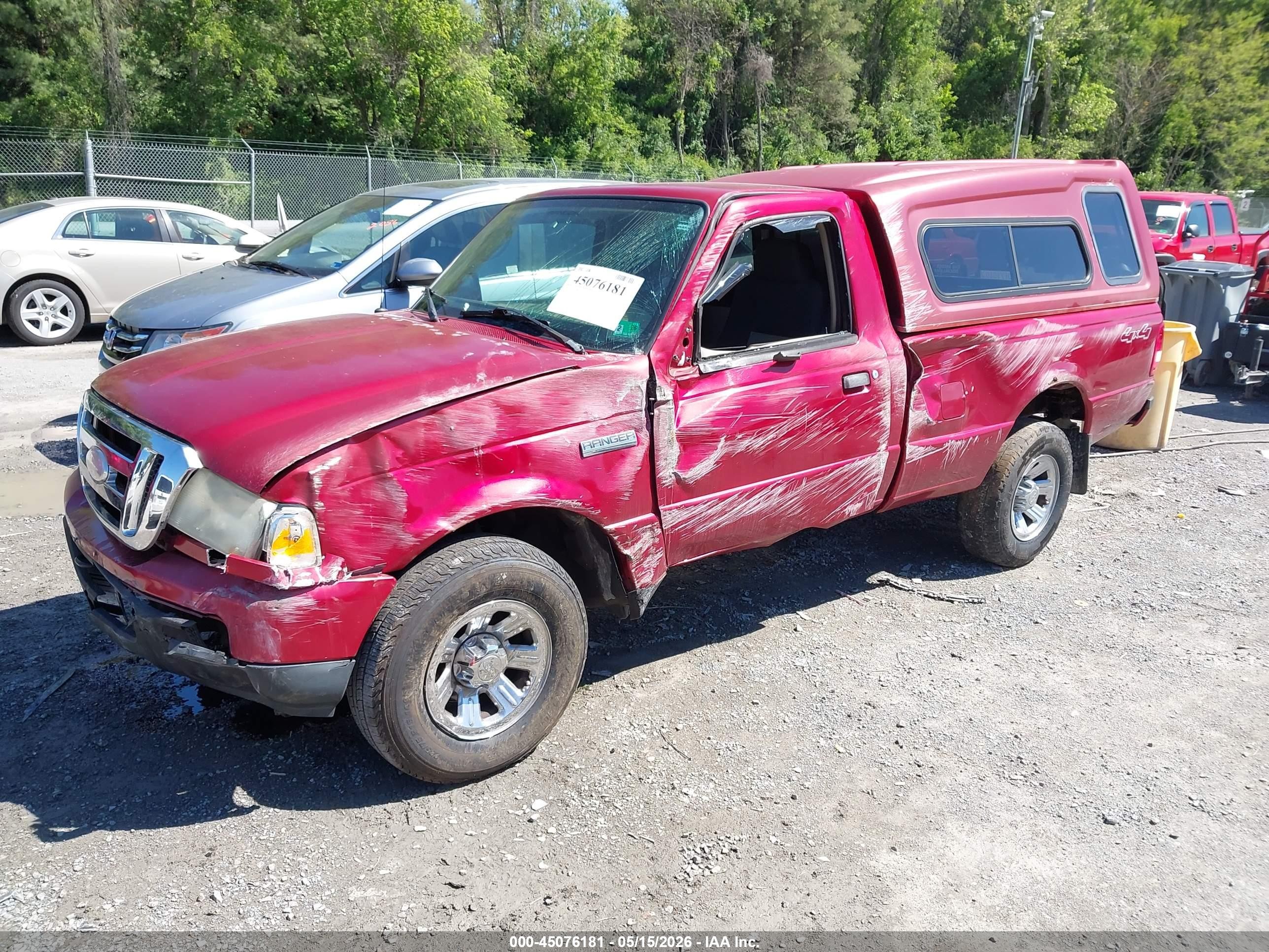 2007 Ford Ranger Sport/xl/xlt Burgundy vin: 1FTZR11E57PA44767
