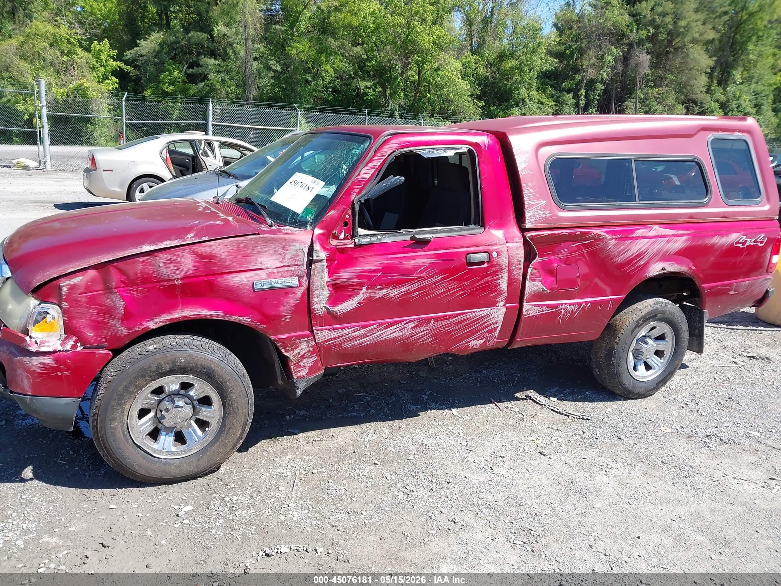 2007 Ford Ranger Sport/xl/xlt Burgundy vin: 1FTZR11E57PA44767