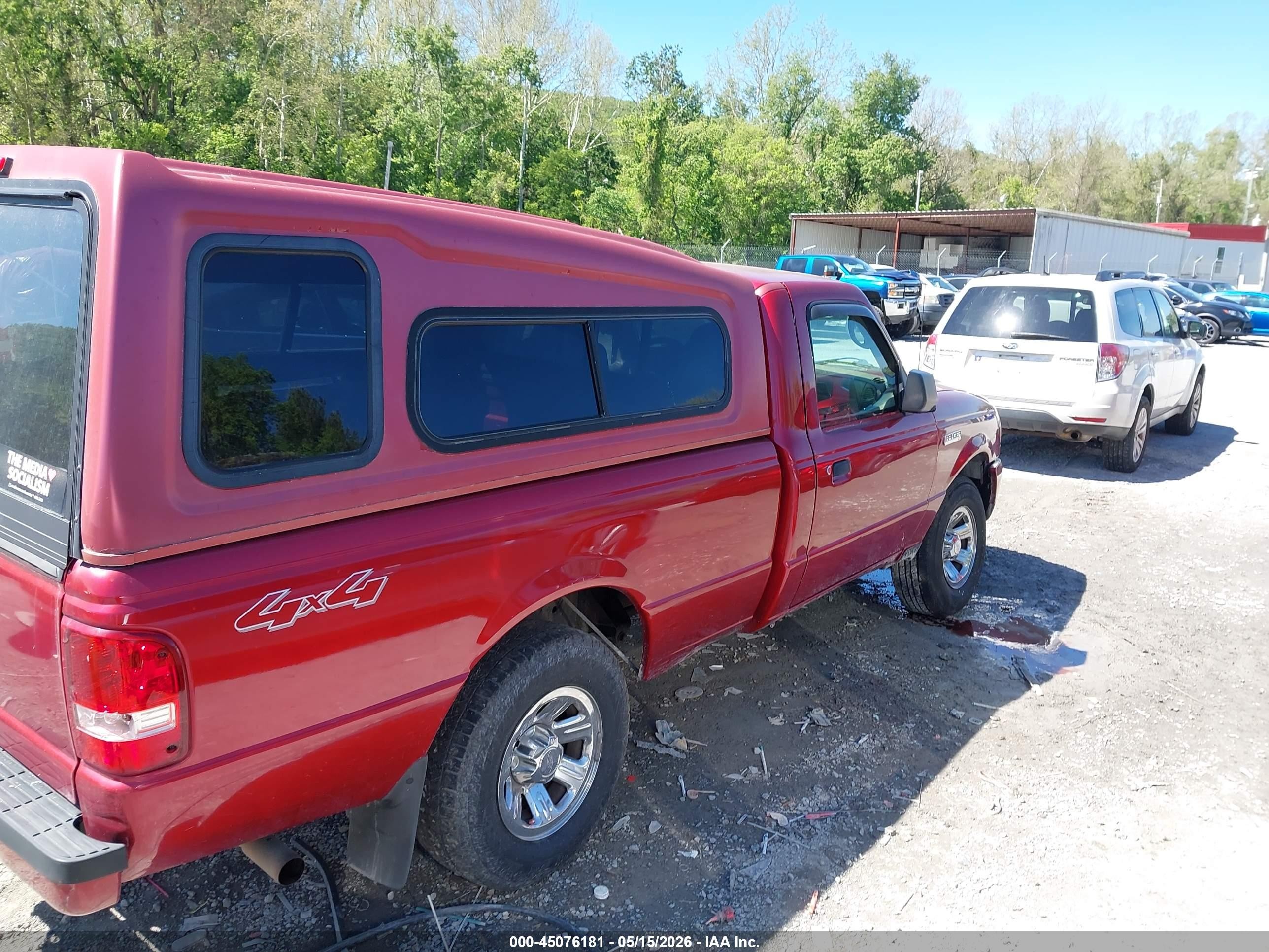 2007 Ford Ranger Sport/xl/xlt Burgundy vin: 1FTZR11E57PA44767