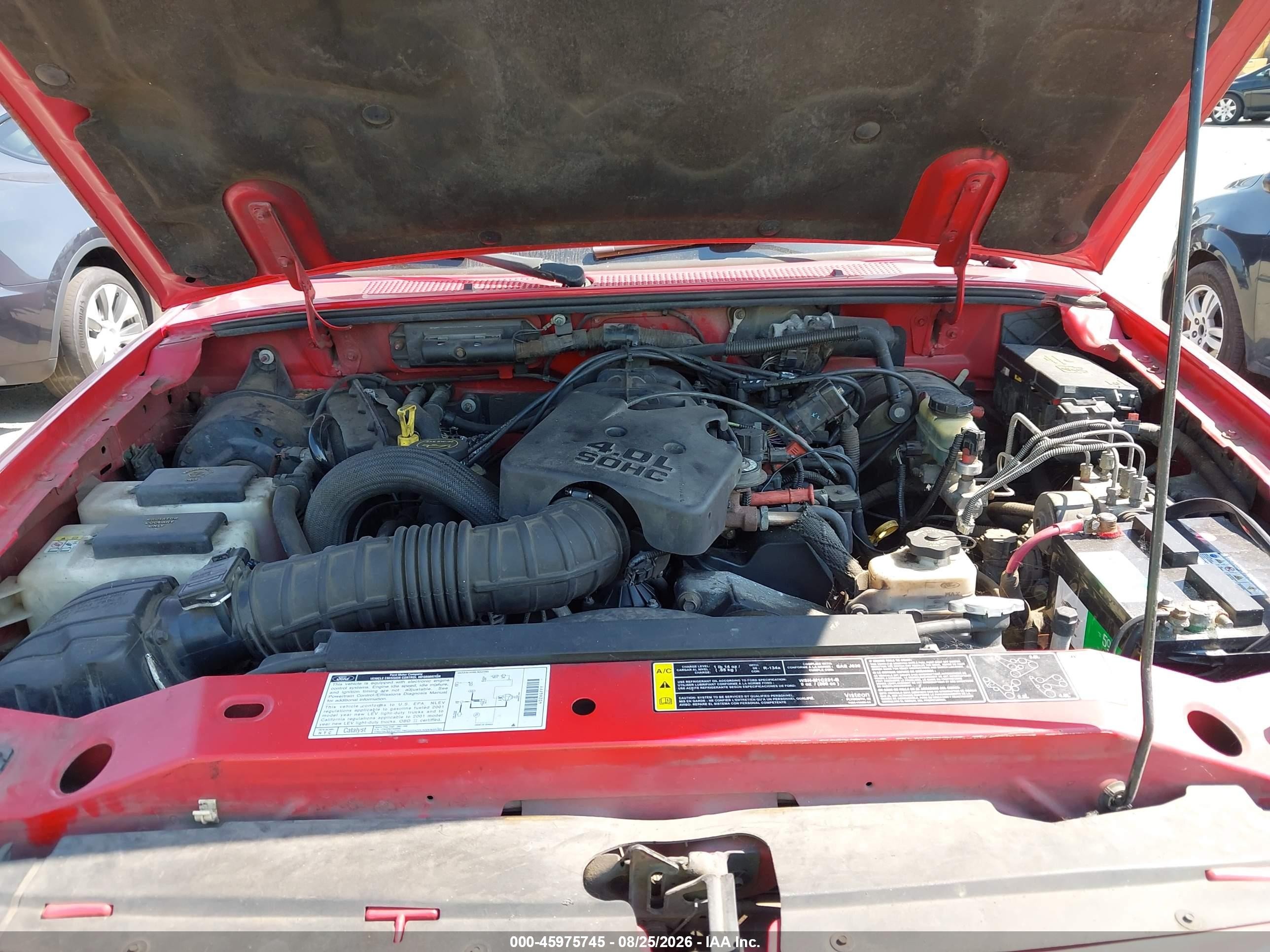 2001 Ford Ranger Edge Red vin: 1FTZR11E91PB29716