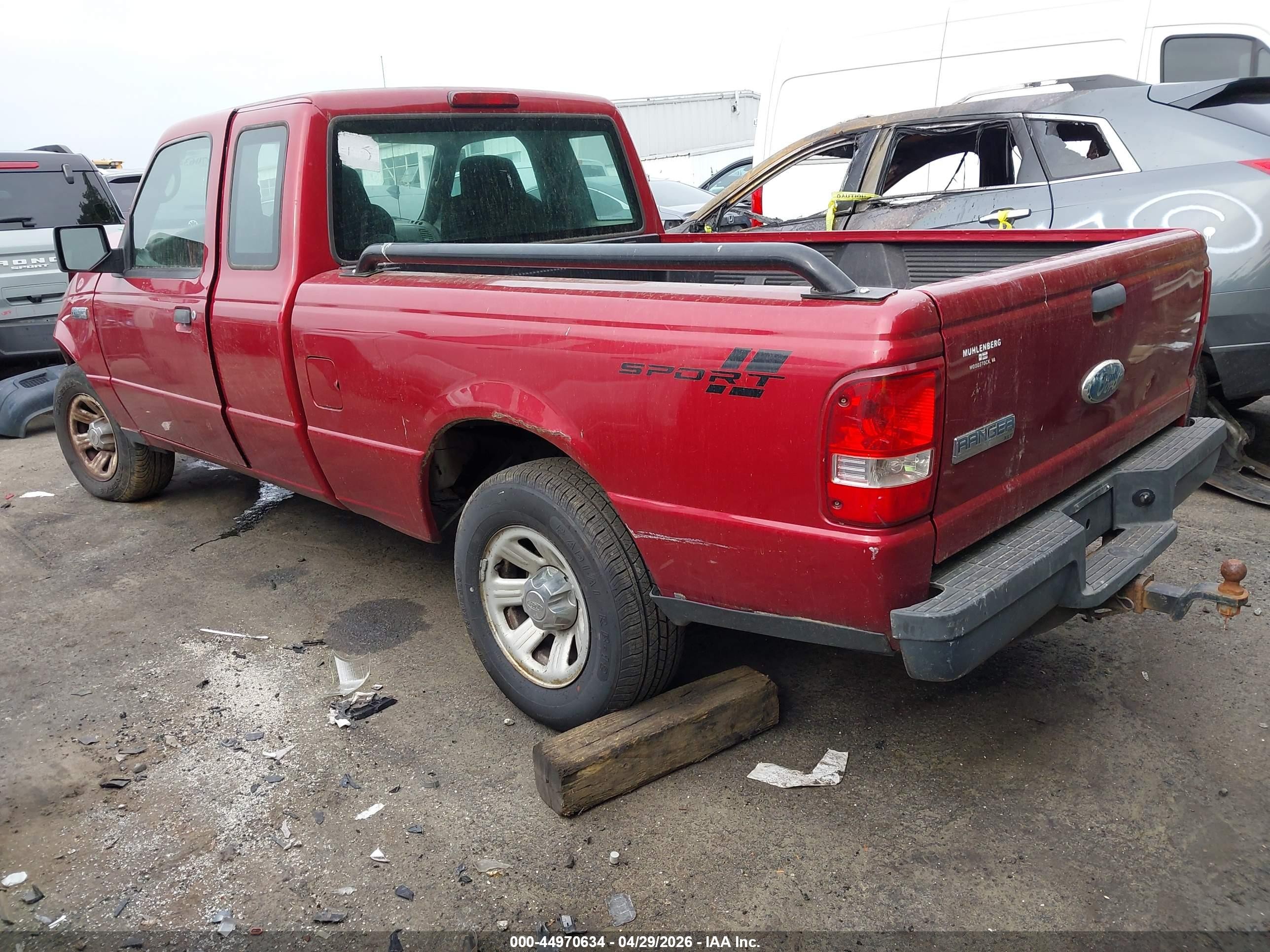2007 Ford Ranger Xlt Red vin: 1FTZR14U77PA24412