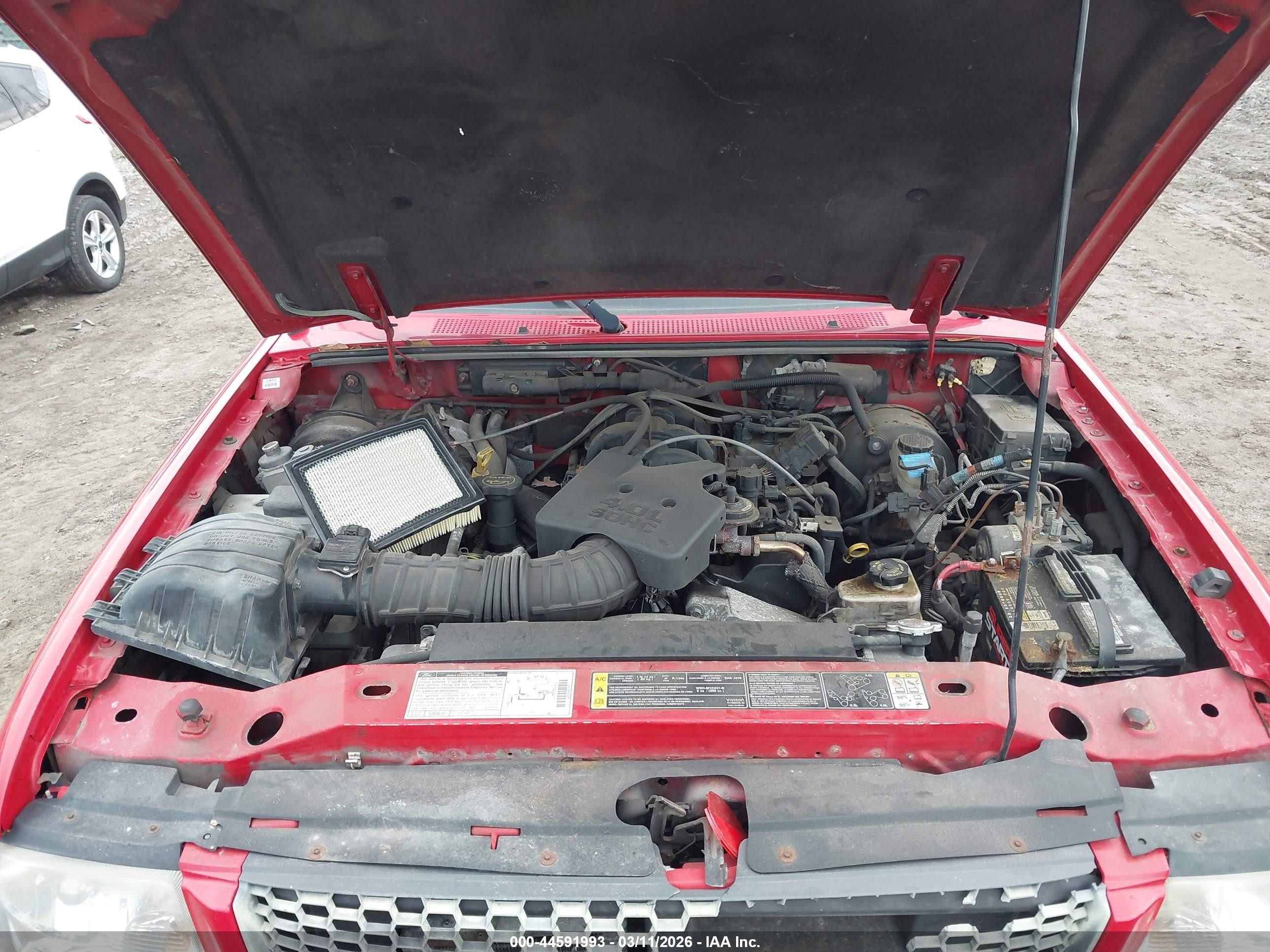 2001 Ford Ranger Edge/xlt Red vin: 1FTZR15E11TA63020
