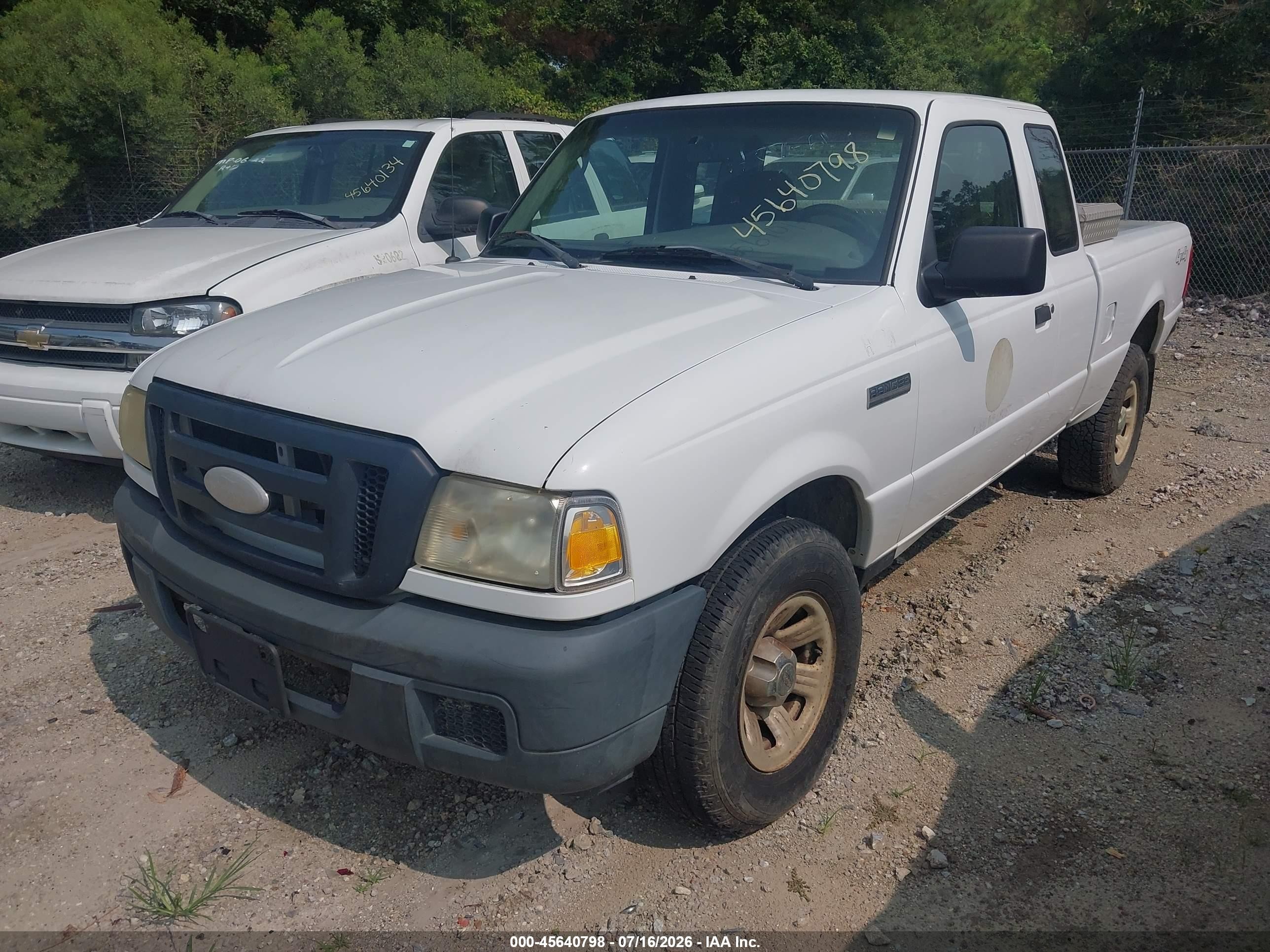 2007 Ford Ranger Fx4 Off-road/sport/xl/xlt Белый vin: 1FTZR15E37PA94982